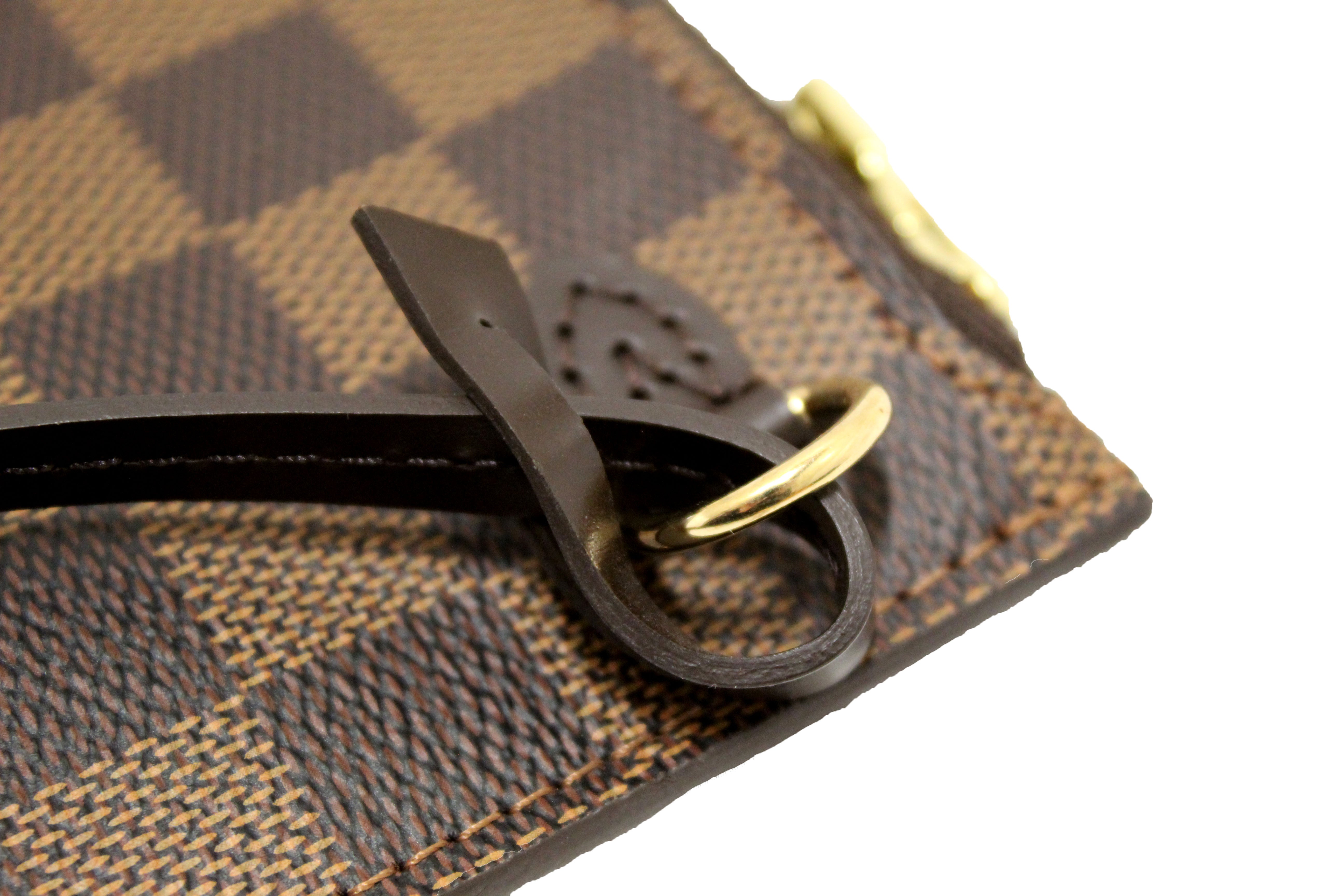 Authentic Louis Vuitton Damier Ebene Neverfull Pouch Pochette Bag - Stylish Crossbody Clutch for Women | Perfect for Travel, Work & Evening Events