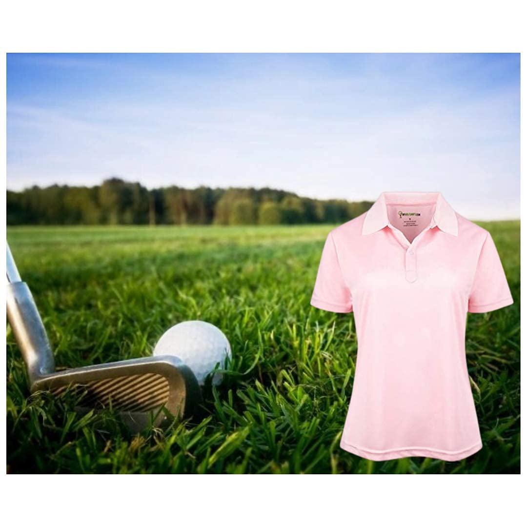 Women's French Cut Short Sleeve Golf T-Shirt - Breathable Comfort Fit with Free Golf Hat - Perfect for Golfing, Casual Wear & Outdoor Activities