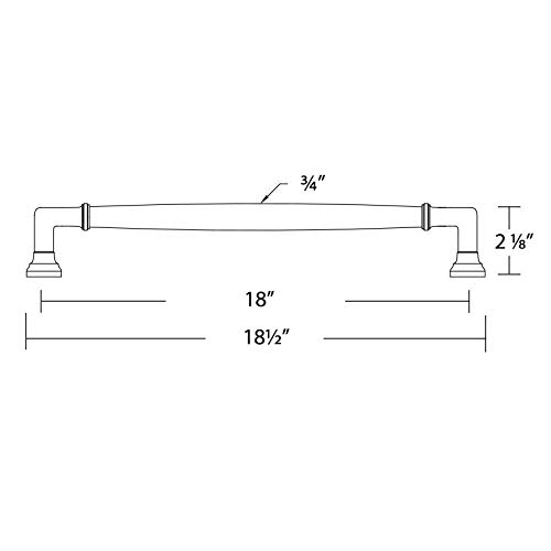 Emtek Westwood Appliance Pull - 2 Sizes & 6 Finishes (Single, CS, BTB) - 18