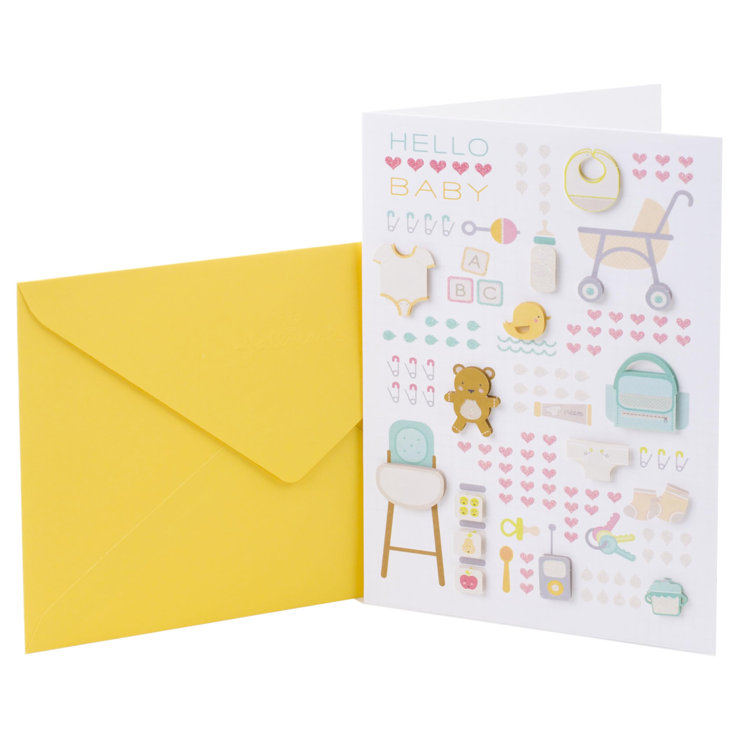 Hallmark Signature Baby Shower Card for New Parents - Gender Neutral Welcome New Baby Greeting Card with Cute Baby Icons - Perfect for Baby Showers, Gender Reveal Parties & New Parent Congratulations