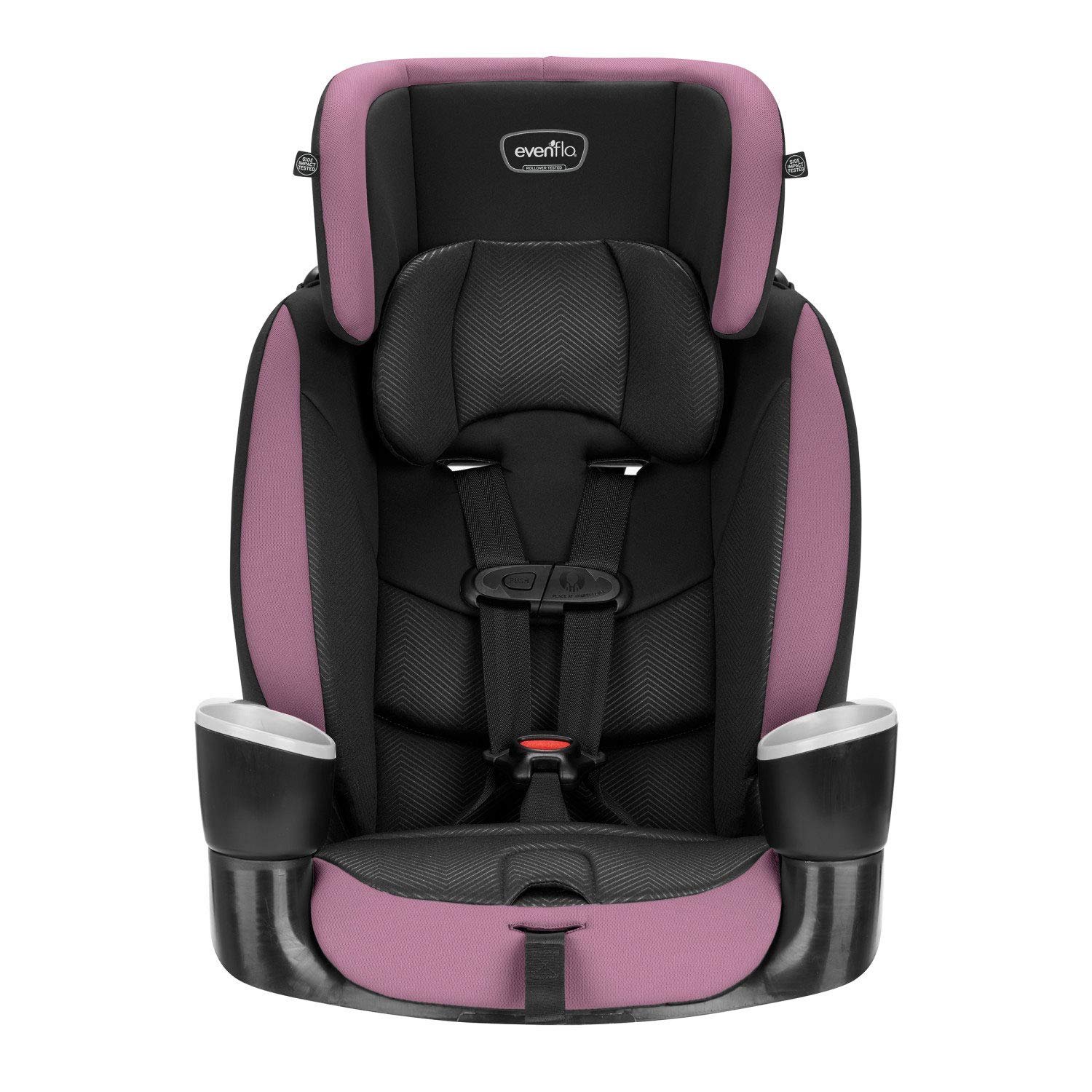 Evenflo Maestro Sport Convertible Booster Car Seat - High Back 5-Point Harness for Kids 2-8 Years | Forward Facing Safety Seat | Whitney Pink | Ideal for Road Trips & Daily Commutes