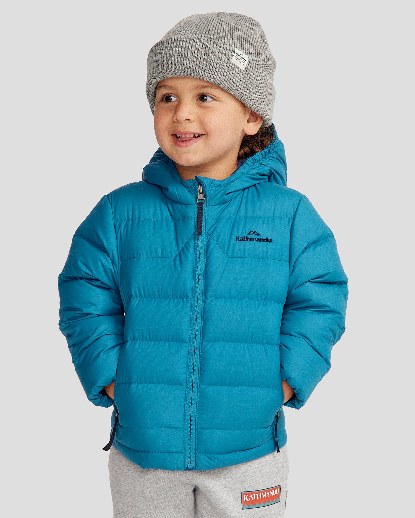 Epiq Kids' Down Jacket - Warm Winter Coat for Boys & Girls, Water-Resistant & Lightweight, Dark Eddy - Perfect for Outdoor Activities & Cold Weather Adventures
