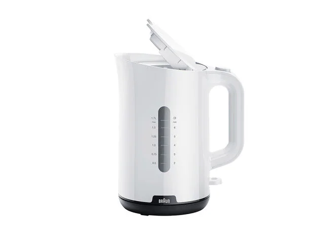 Braun Breakfast1 Electric Kettle 3000W Fast Boiling 1.7L Stainless Steel - Perfect for Coffee, Tea & Quick Breakfast Preparation