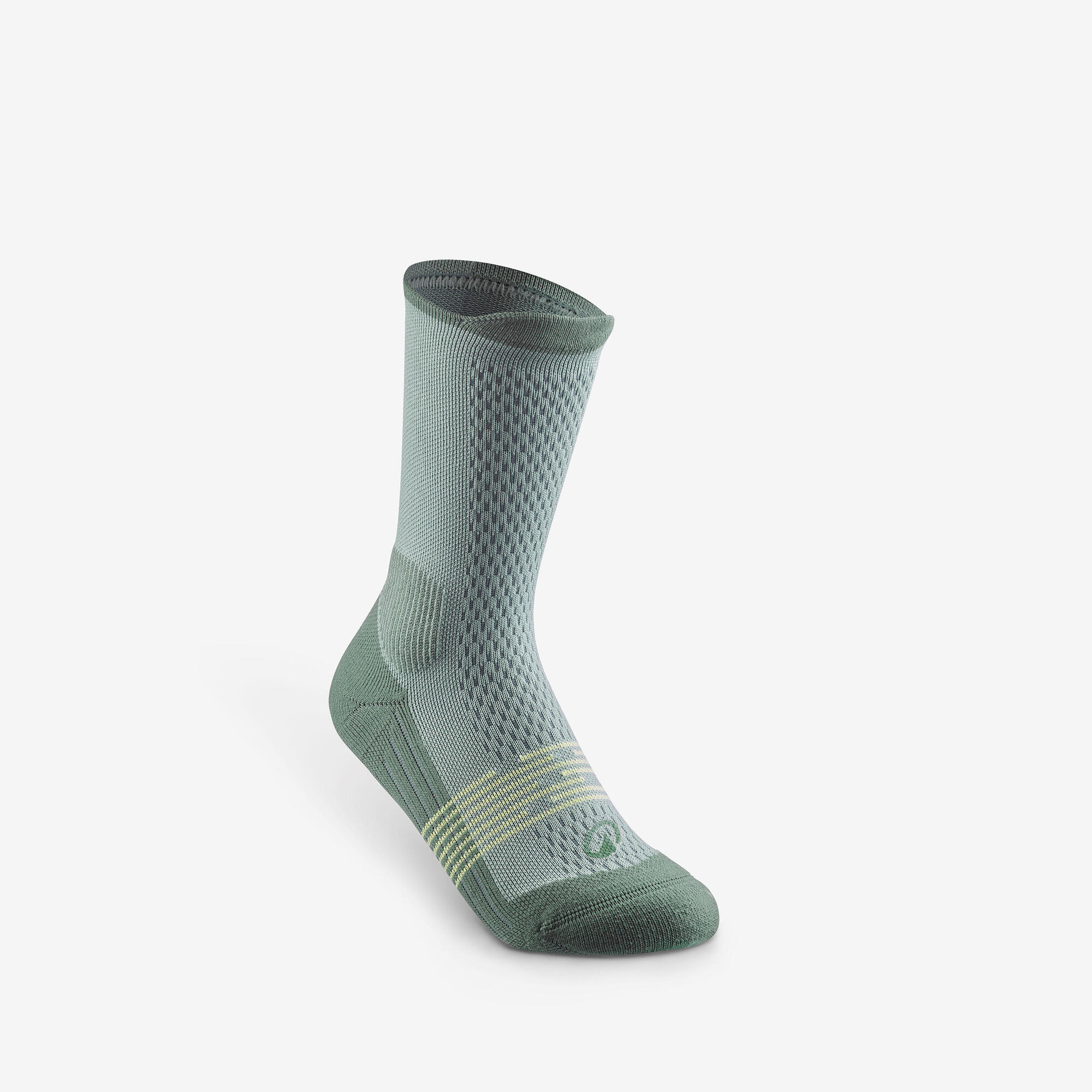 Quechua Kids' Hike 500 Crew Hiking Socks 2 Pack - Moisture-Wicking & Breathable for Outdoor Adventures, Camping & Trail Running
