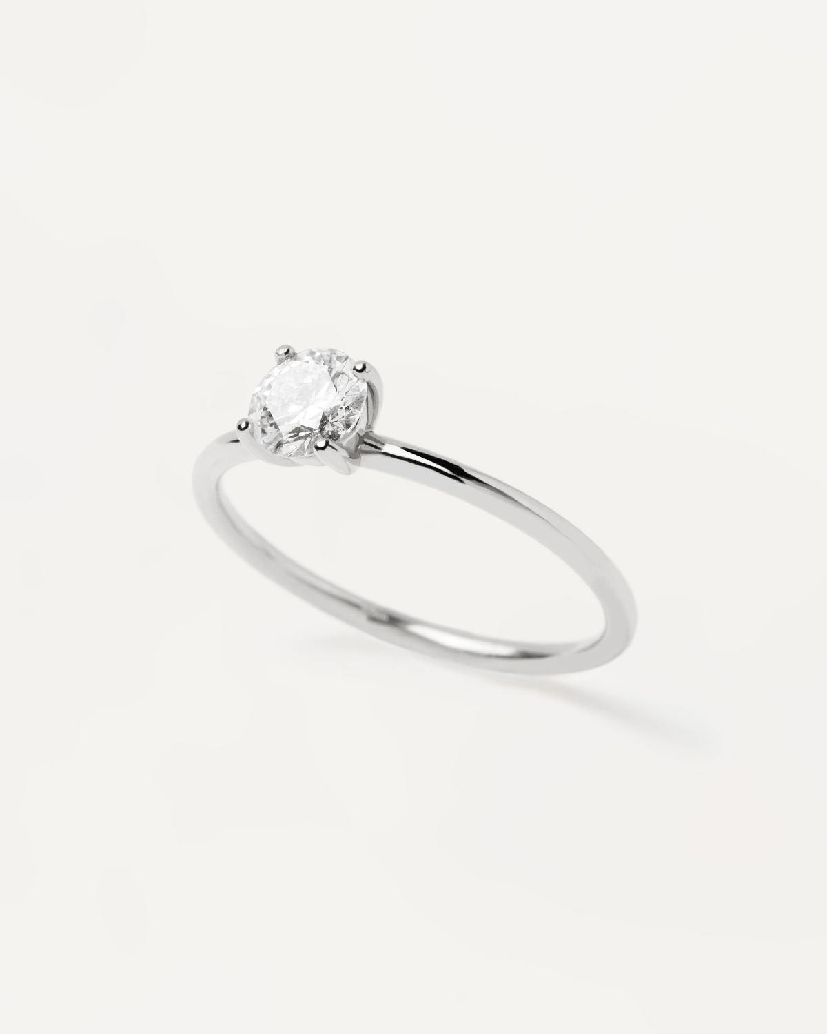GRID Diamonds and White Gold Solitaire Supreme Ring – Elegant Engagement & Wedding Band for Women | Perfect for Proposals, Anniversaries, and Special Occasions