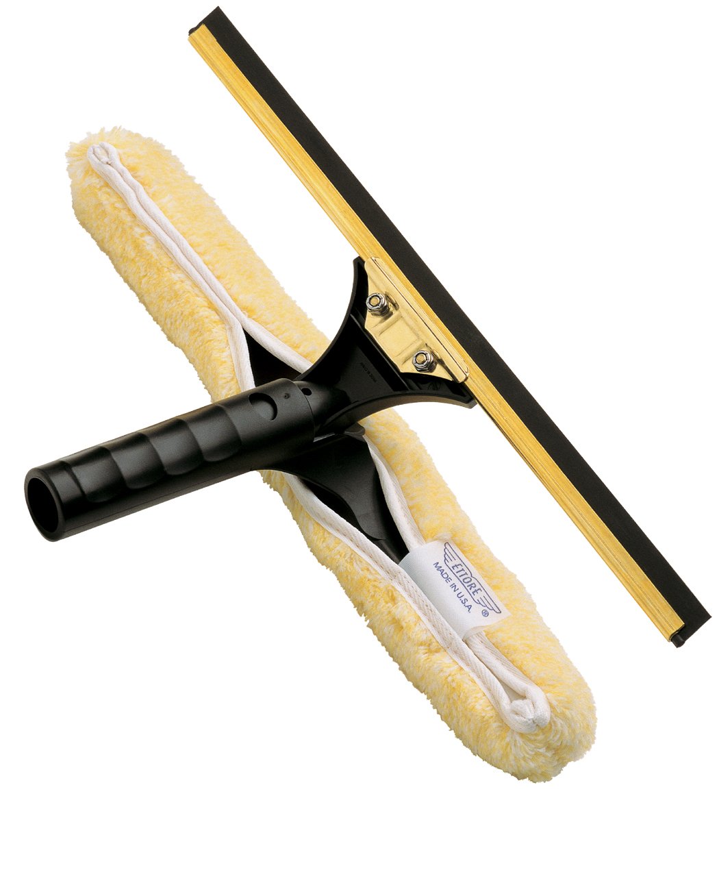 Ettore 71180 Brass Backflip Window Cleaning Combo Tool - 18 Inch (6-Pack) for Professional Window Washing, Glass Cleaning, and Home Maintenance