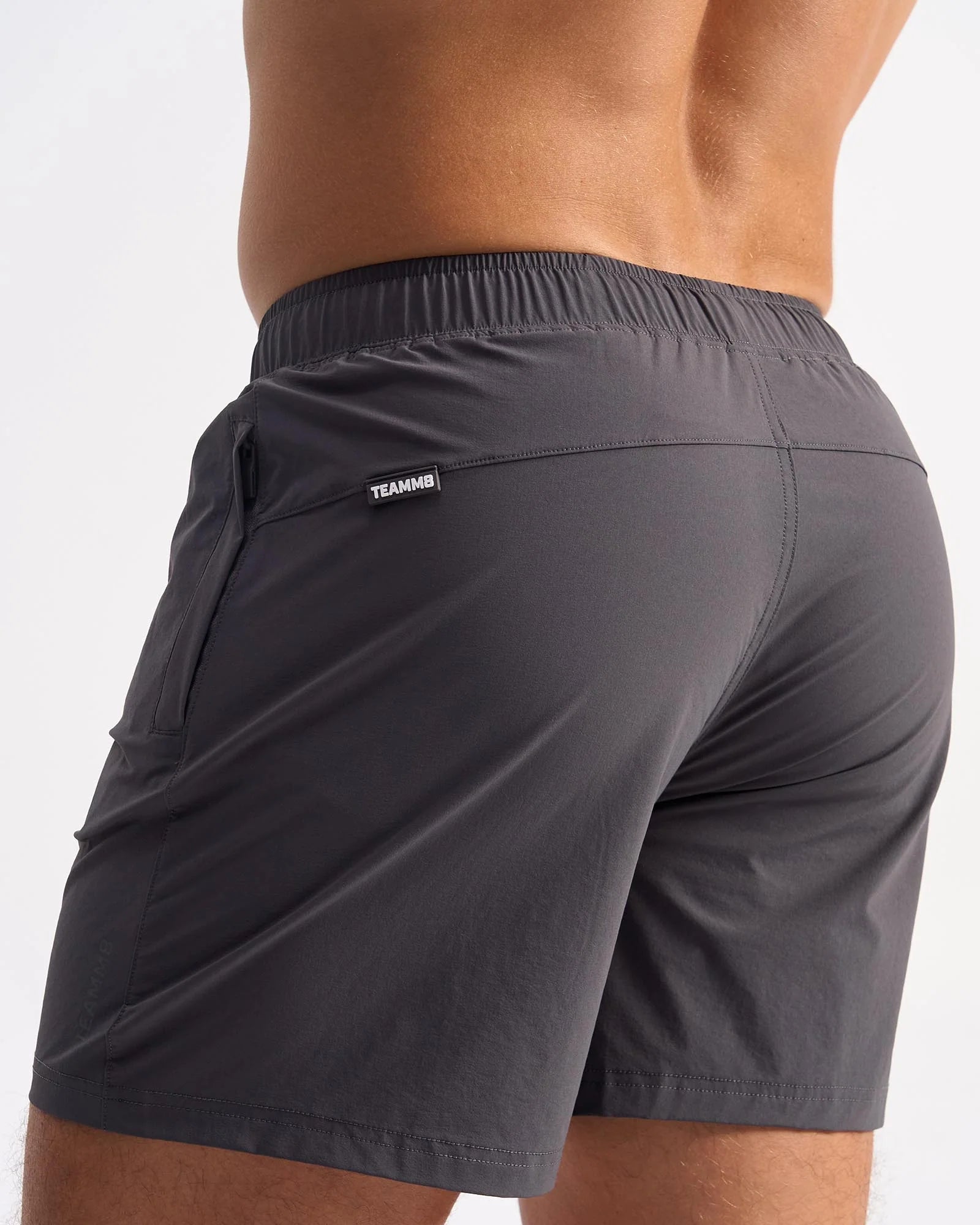 Teamm8 Bolt 5 Shorts - Men's Athletic Running Shorts Grey - Lightweight Quick-Dry Workout Shorts for Gym, Jogging & Outdoor Sports