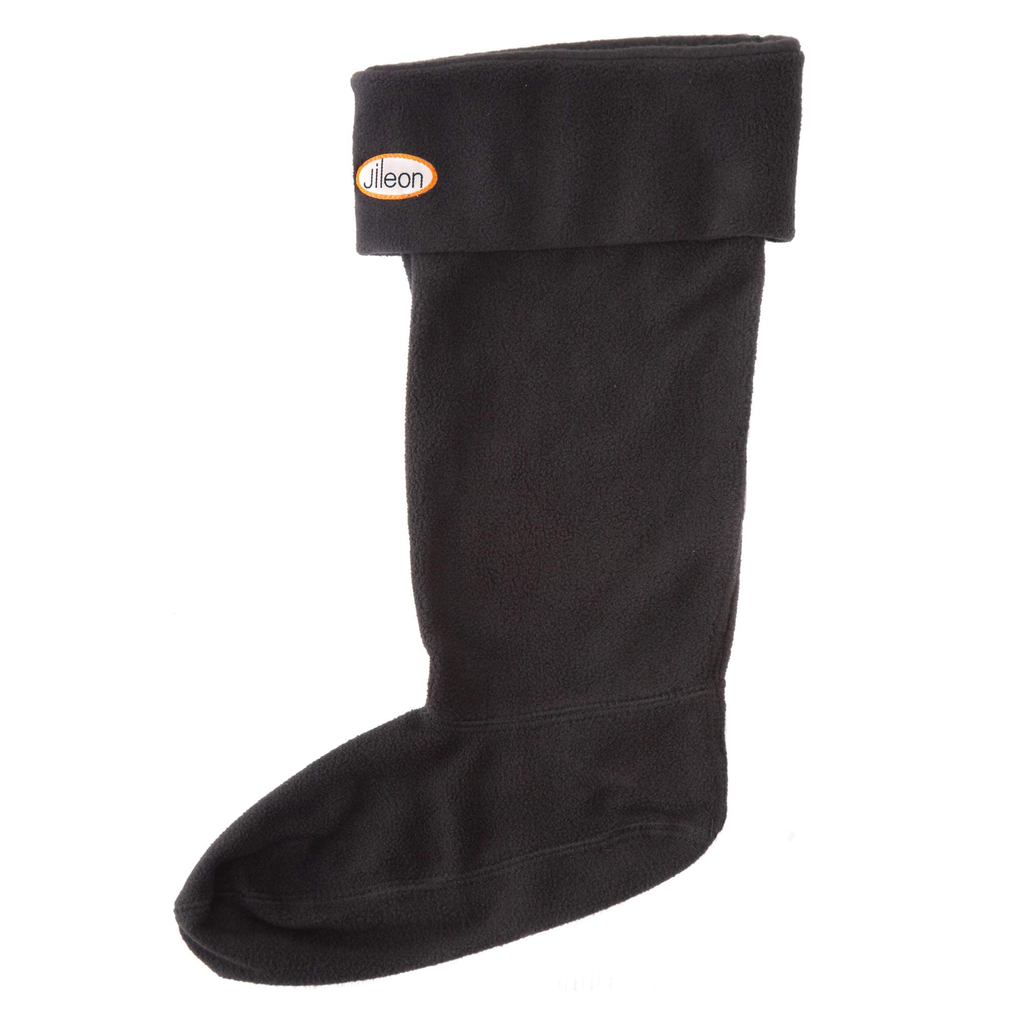 Jileon Fleece Welly Socks for Men - Ultra Soft Warm Thermal Boot Socks for Winter, Hiking & Outdoor Activities