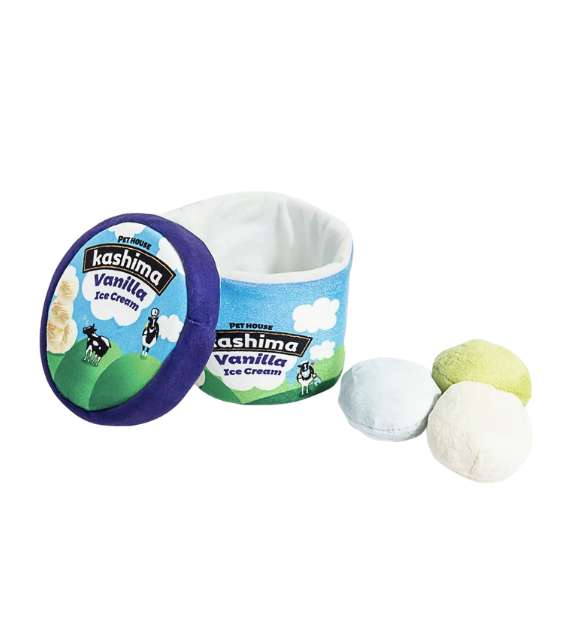 Durable Kashima Chew-Resistant Dog Toy - Ice Cream Shaped Pet Chew Bone for Aggressive Chewers | Fun Treat Toy for Puppies & Adult Dogs | Indoor & Outdoor Playtime