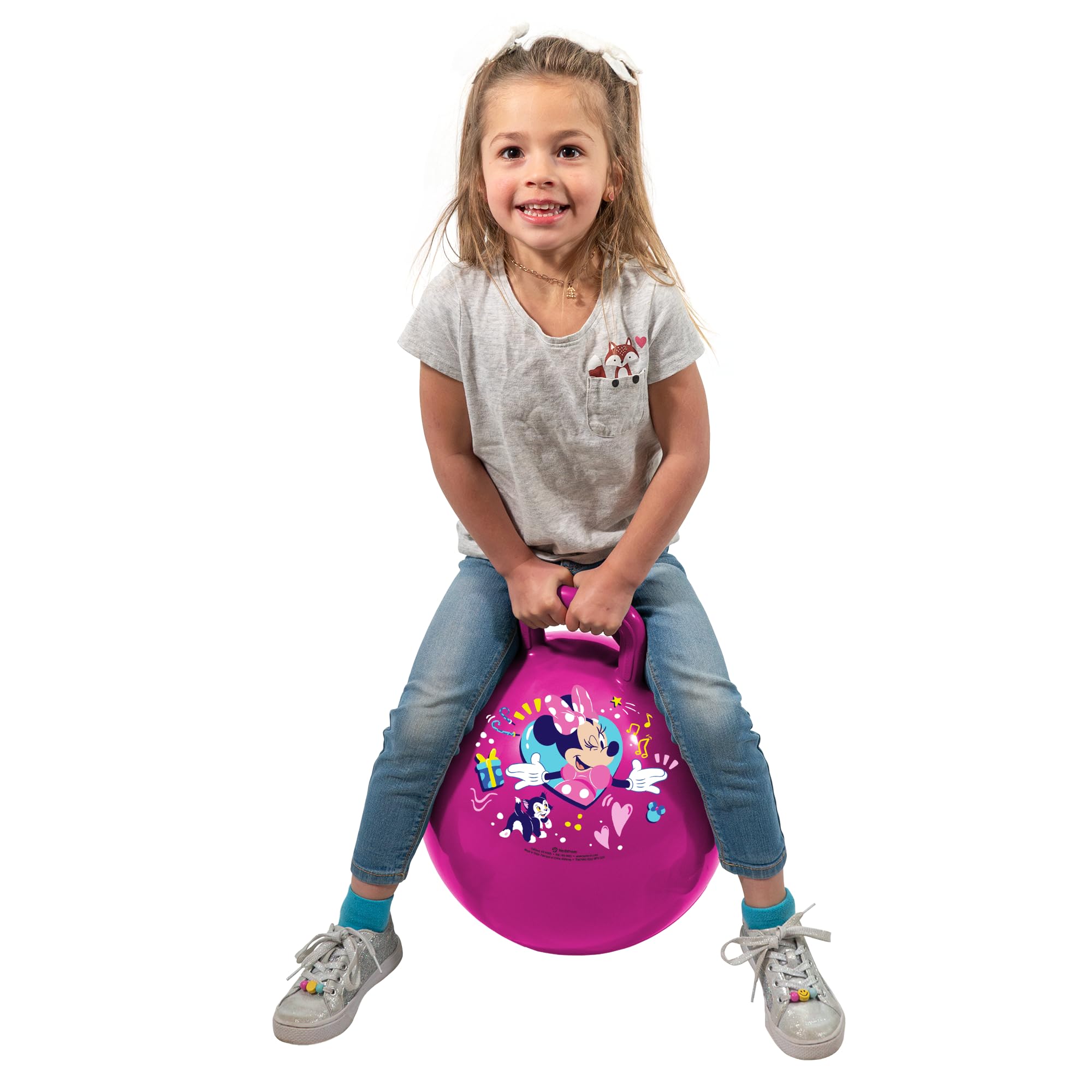 Hedstrom Minnie Mouse 15 Inch Inflatable Hopper Ball - Fun Bouncy Ride-On Toy for Toddlers & Kids (Perfect for Indoor Play, Birthday Parties & Outdoor Backyard Games)