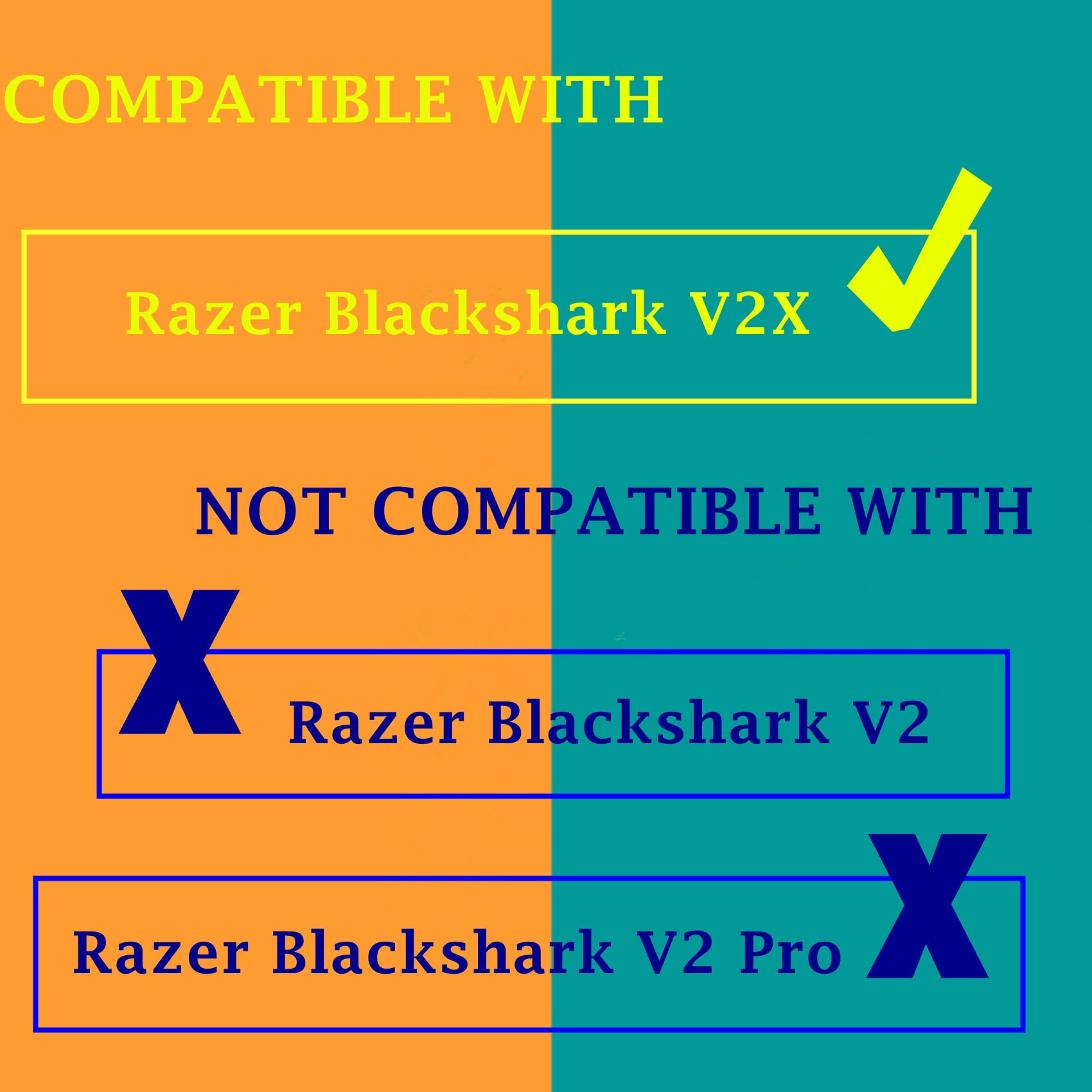 Premium Replacement Ear Pads for Razer Blackshark V2X & V2 Headphones - Soft Protein Leather Cushions for Enhanced Comfort - Perfect for Gaming, Music & Long Wear Sessions