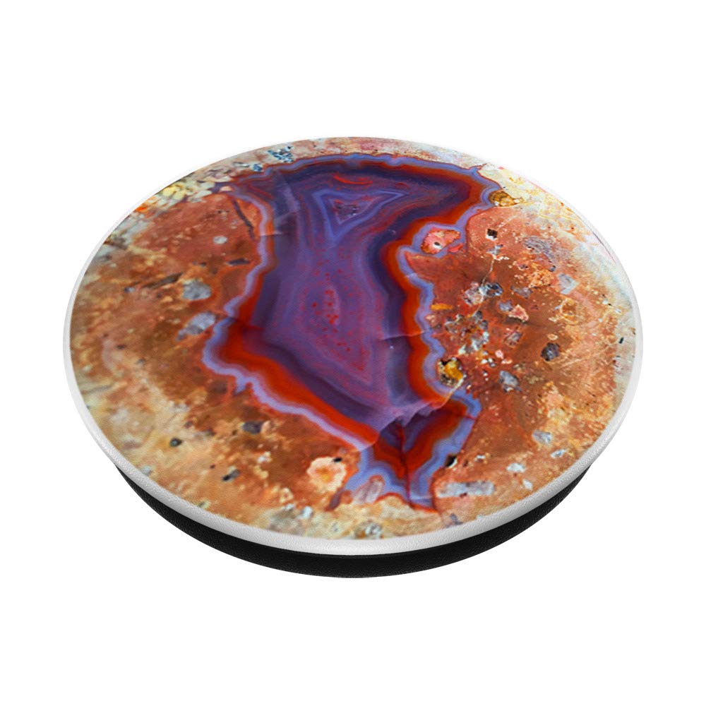 Thunderegg Chalcedony Stones for Geologists - Natural Rock Specimen Collection | Swappable PopSocket PopGrip for Phones & Tablets | Perfect for Geology Study, Phone Accessories & Gift Giving