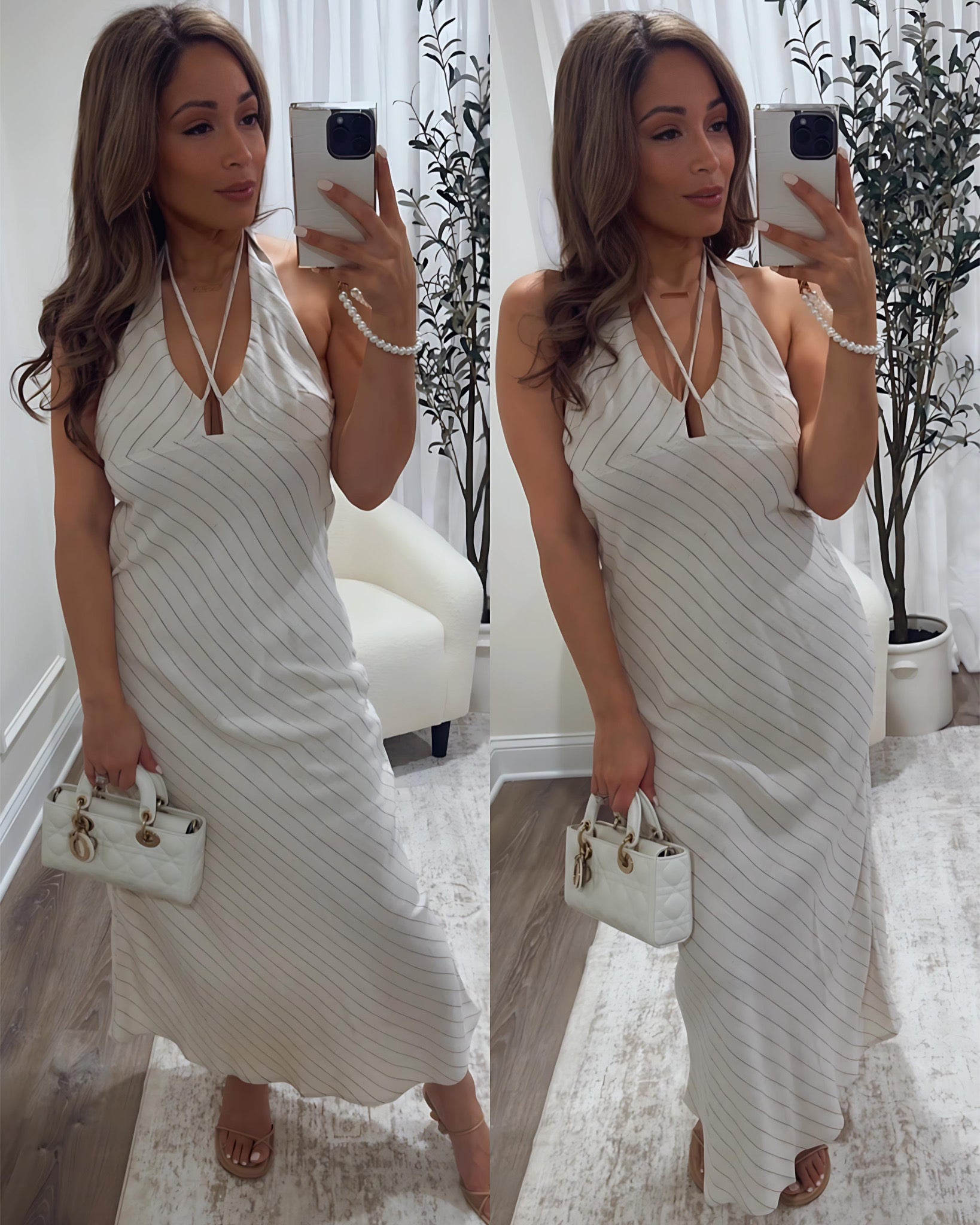 Lucy Linen Maxi Dress for Women - Flowy Summer Beach Dress with Pockets, Comfortable & Breathable - Perfect for Vacation, Boho Style, and Casual Outings