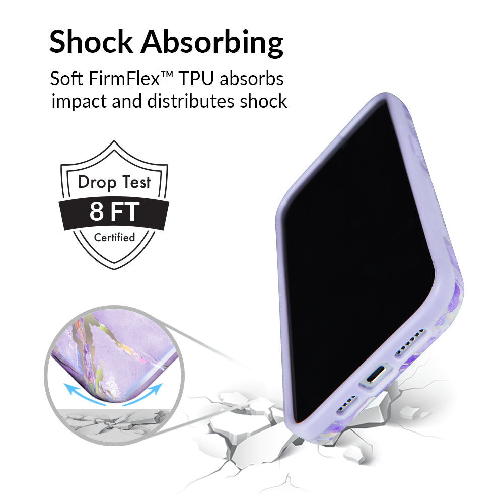 Purple Holographic Moonstone iPhone Case - Durable & Stylish Phone Cover for iPhone 13/14/15 Pro Max - Perfect for Everyday Use, Travel & Gift Giving