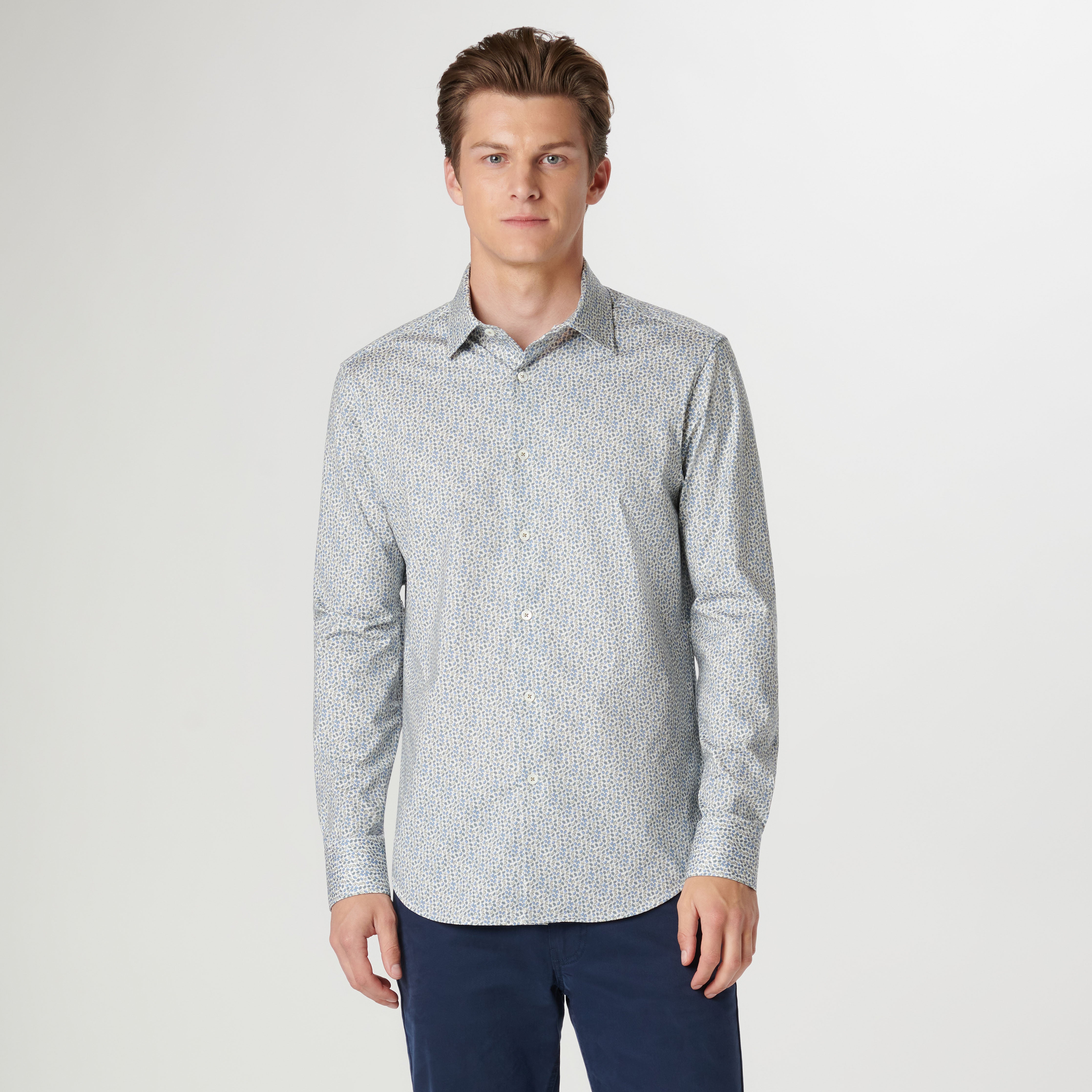 James Abstract Print Cotton Shirt for Men - Soft Breathable Casual Button Down Shirt - Perfect for Office, Date Night & Summer Outfits