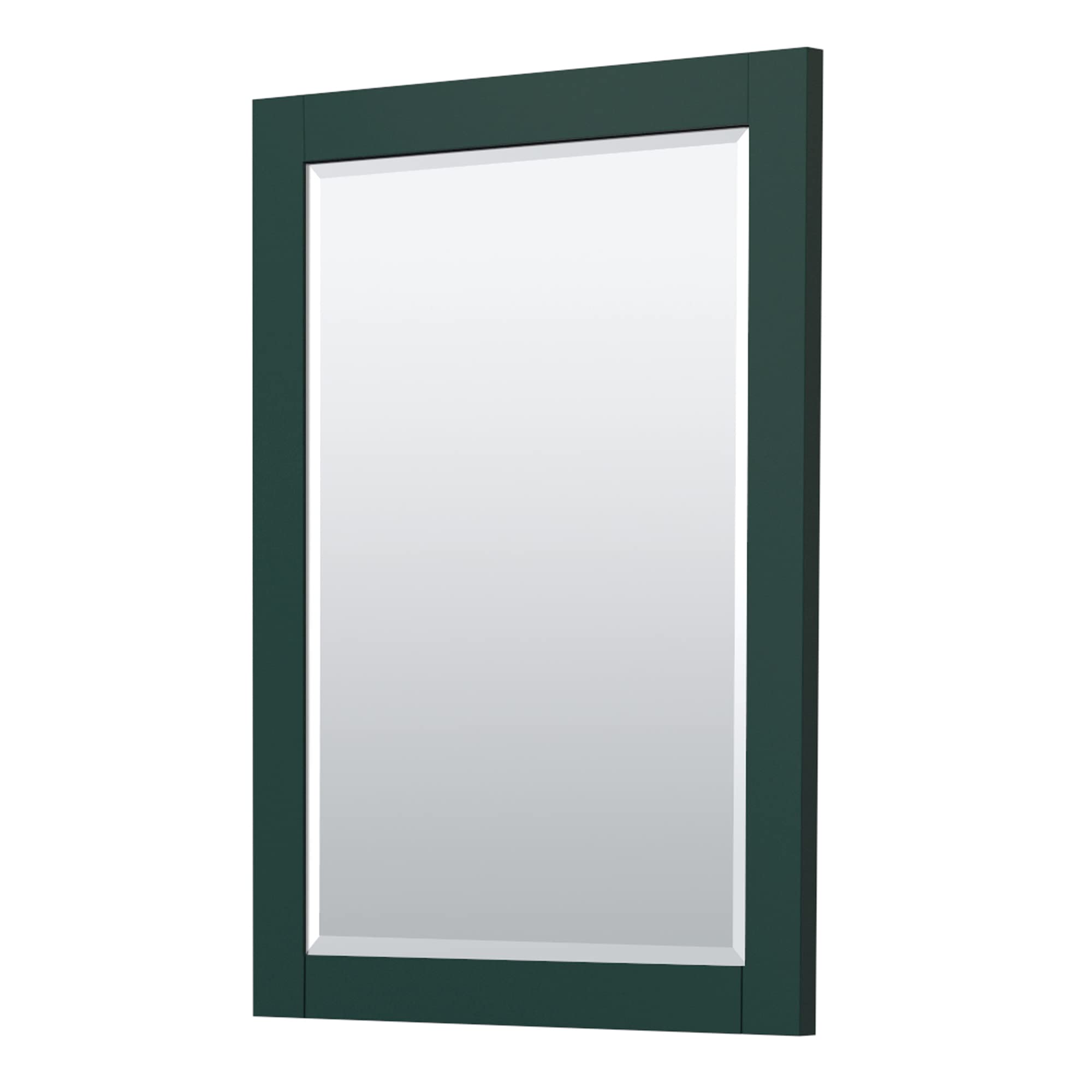 Wyndham Collection Miranda 30 Inch Green Bathroom Vanity with White Cultured Marble Countertop, Undermount Square Sink & Matte Black Trim - Includes 24 Inch Mirror for Modern Bathroom Decor | Perfect for Small Spaces, Guest Bathrooms & Home Renovations