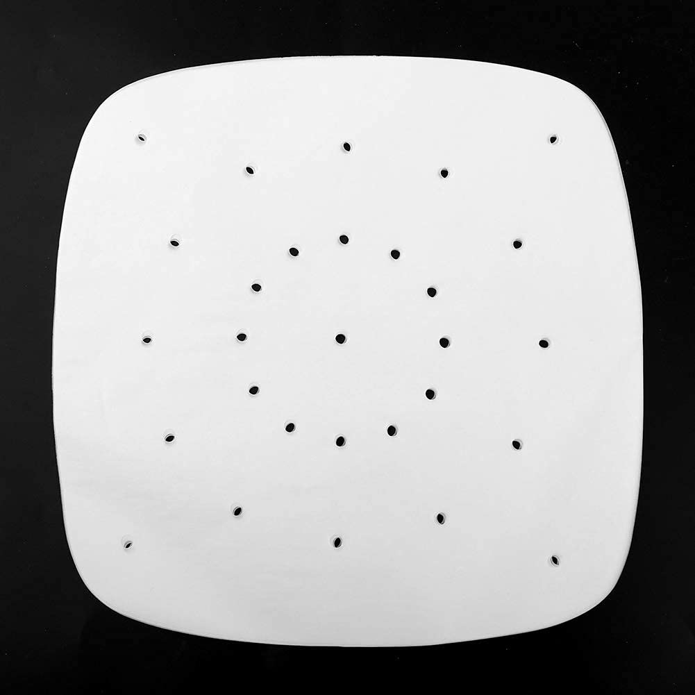 100Pcs 7.5 Inch Square Air Fryer Liners - Perforated Non-Stick Parchment Paper for Air Fryer, Oven, Steaming Basket - Reusable & Easy Clean - Perfect for Baking, Frying, Roasting (White)