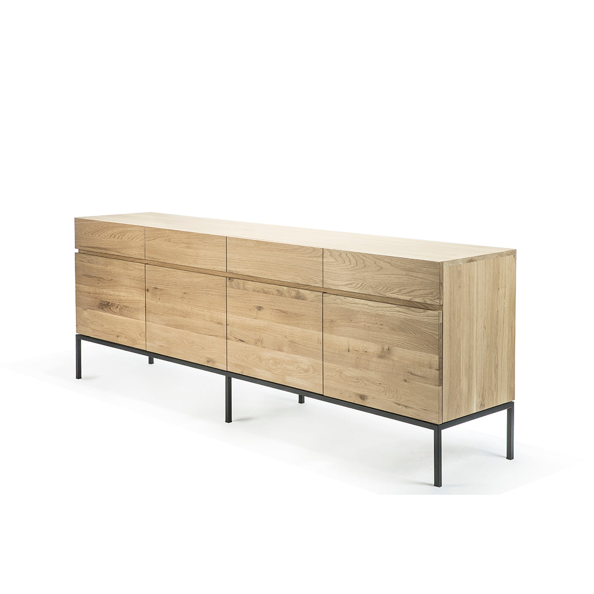 Stylish Ligna 4-Door Sideboard Buffet Cabinet - Modern Storage Solution for Dining Room, Living Room & Entryway