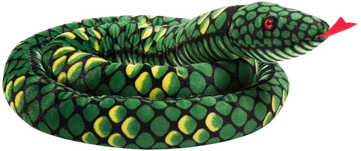 MUOVE 110 Inch Realistic Snake Stuffed Animal - Large Plush Snake Toy for Kids, Boys & Girls | Perfect for Cuddling, Birthday Gifts, Room Decor & Pretend Play