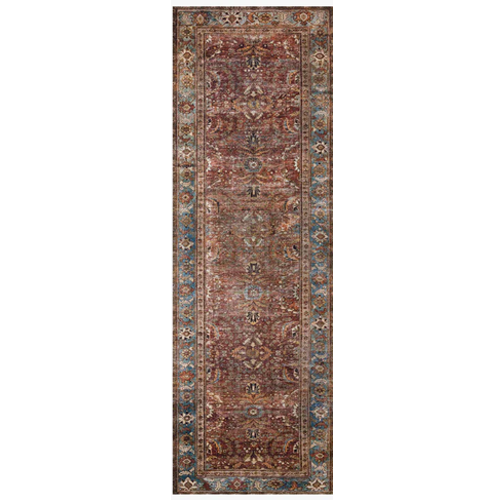 Loloi Layla Runner Rug - Brick & Blue - 30