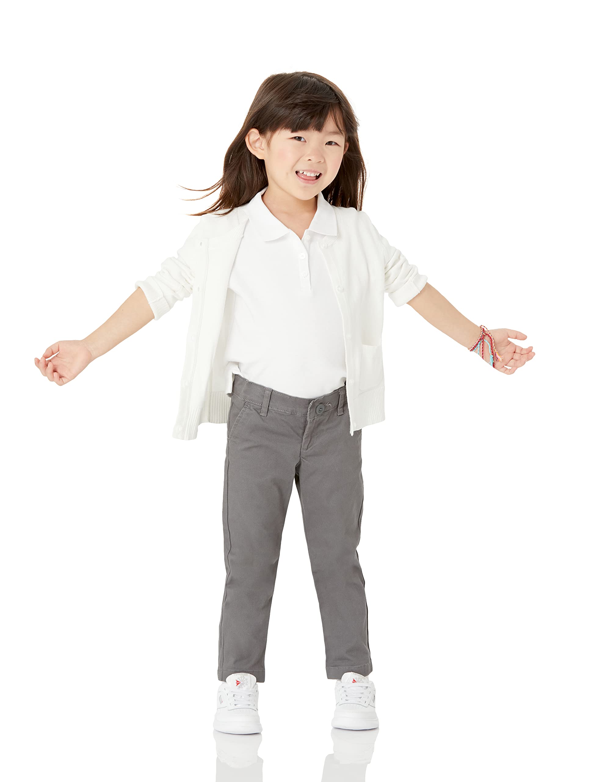 Amazon Essentials Girls & Toddlers Uniform Slim Fit Cardigan Sweater - Perfect for School, Church & Formal Occasions