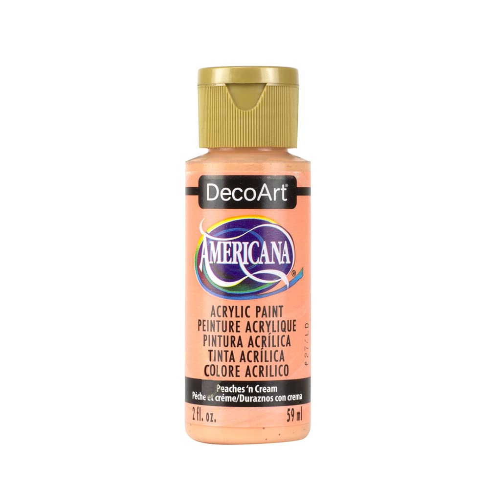 DecoArt Premium Acrylic Paint Set - 2oz Peach & Cream Colors for Canvas Painting, DIY Crafts, Home Decor & Art Projects - Non-Toxic, Vibrant Artist Paints for Beginners & Professionals
