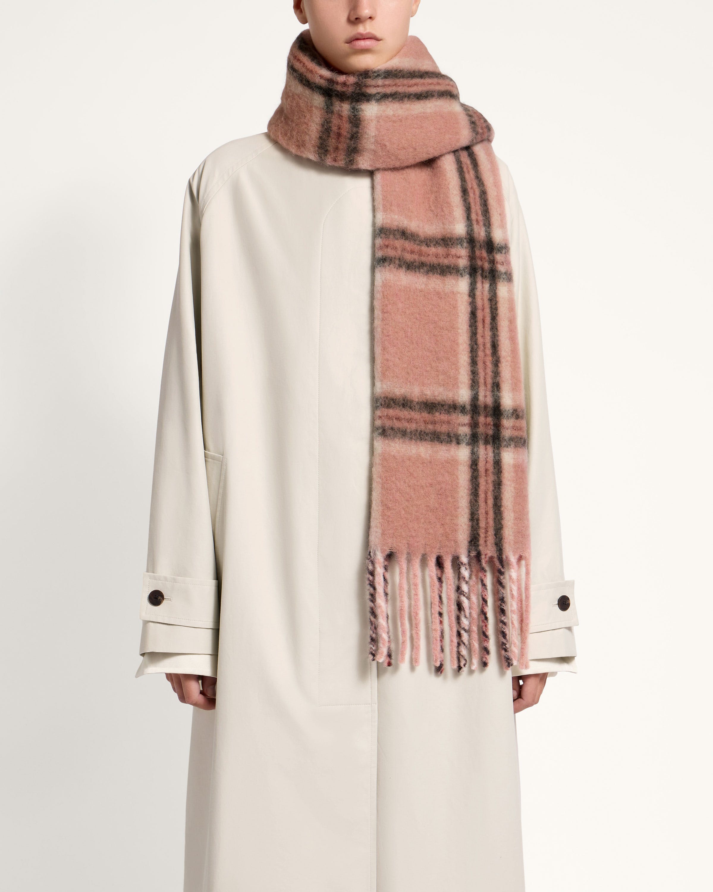 Eriskay Check Alpaca Blend Scarf - Sienna/Black Tartan Pattern - Warm Winter Accessory for Women & Men - Perfect for Outdoor Activities, Travel & Cold Weather Fashion