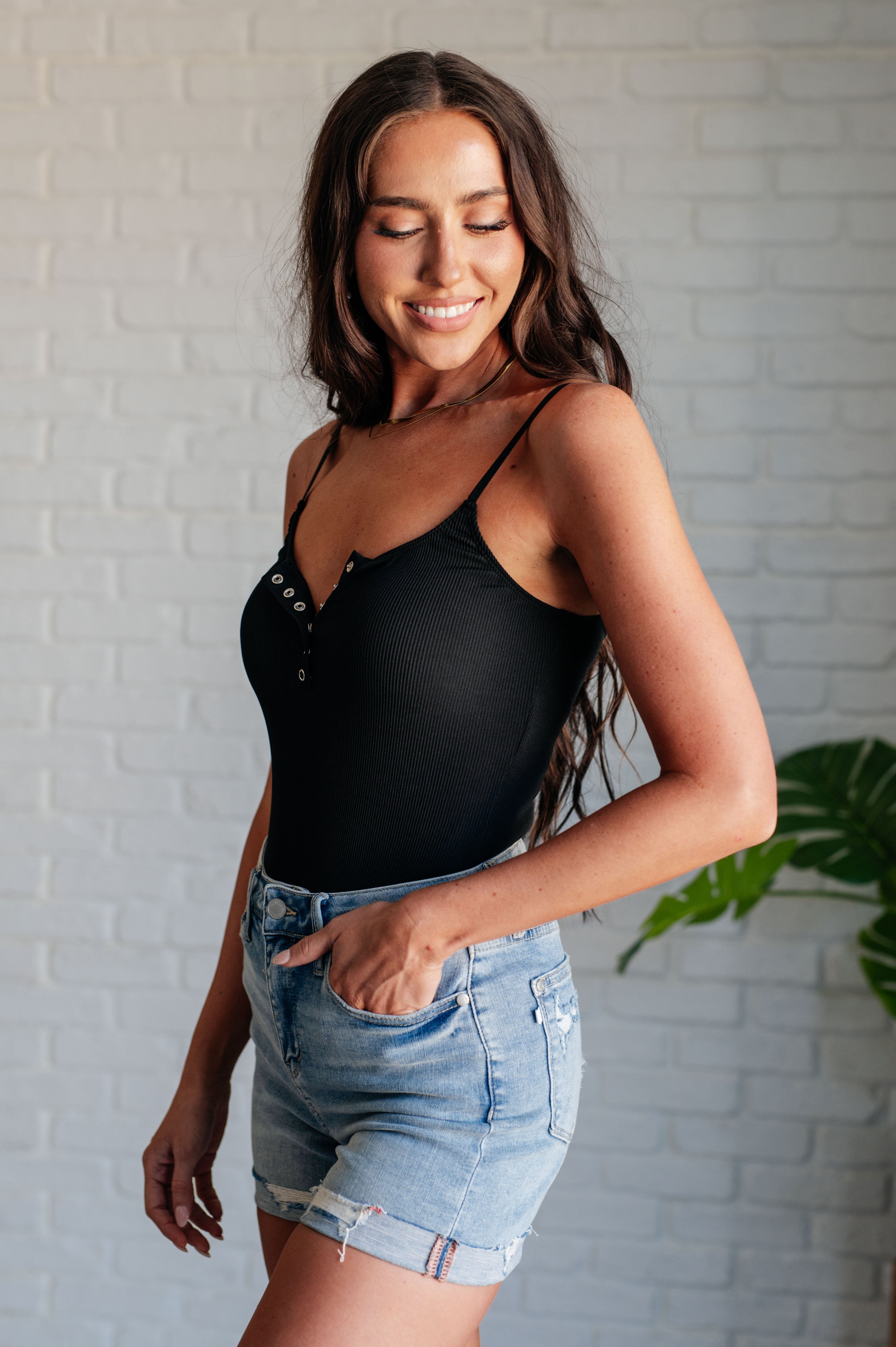 Snap it Up Spaghetti Strap Bodysuit for Women - Sexy Sleeveless Tank Top Bodysuit - Perfect for Clubbing, Date Night & Summer Outfits