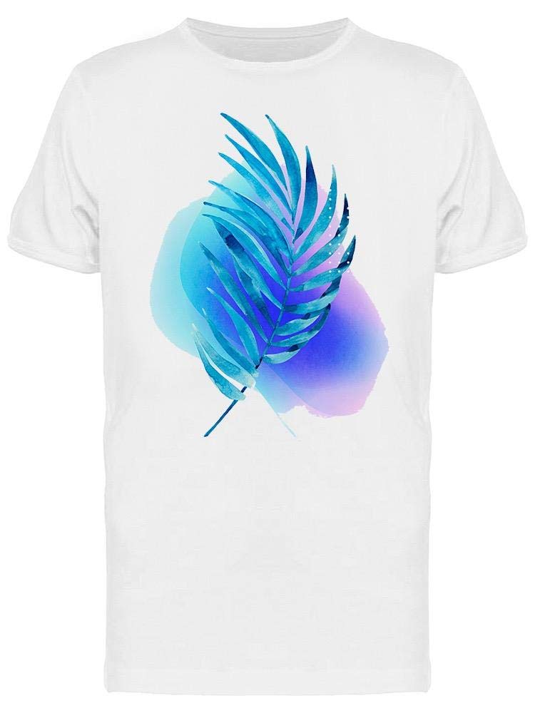 Leaf Over Watercolor Marks T-Shirt for Men - Stylish Casual Wear for Everyday Outfits & Street Fashion