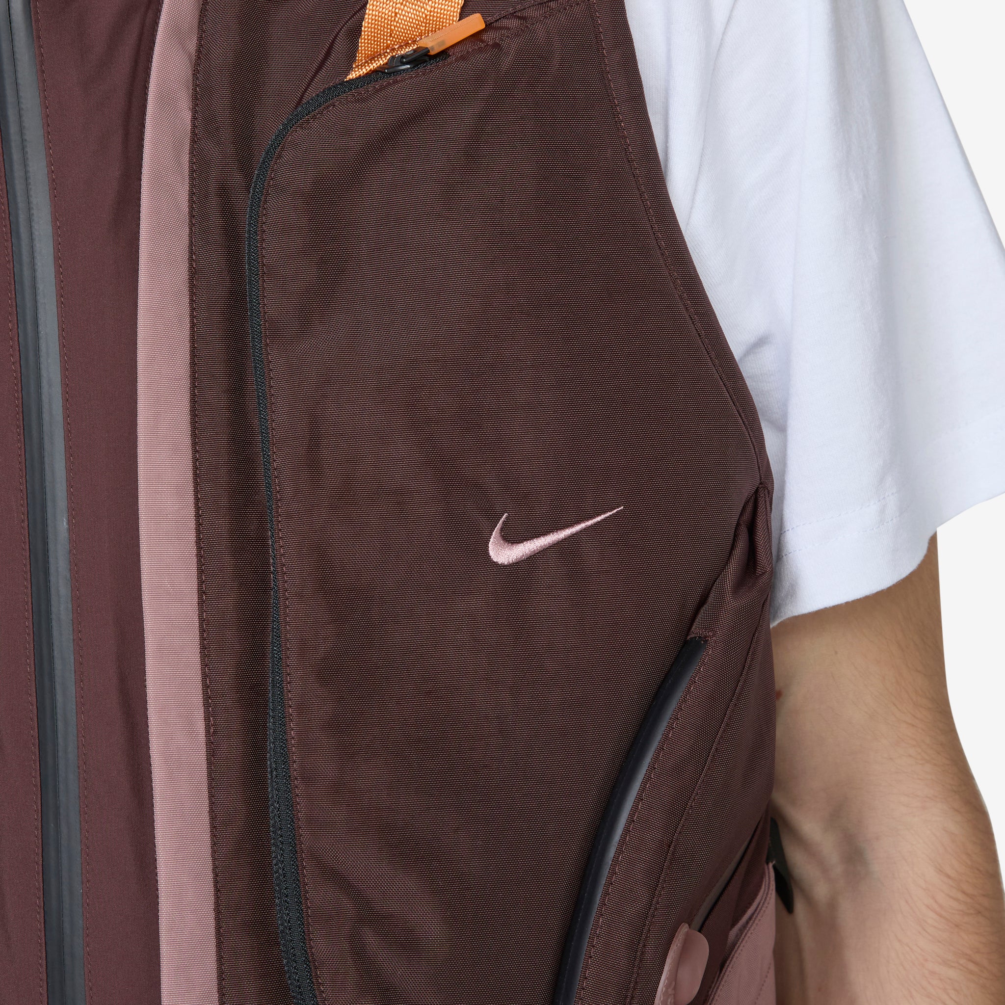 Nike ISPA Modular Vest in Smokey Mauve & Monarch Colors - Lightweight Outdoor Adventure Jacket for Hiking, Travel & Urban Exploration