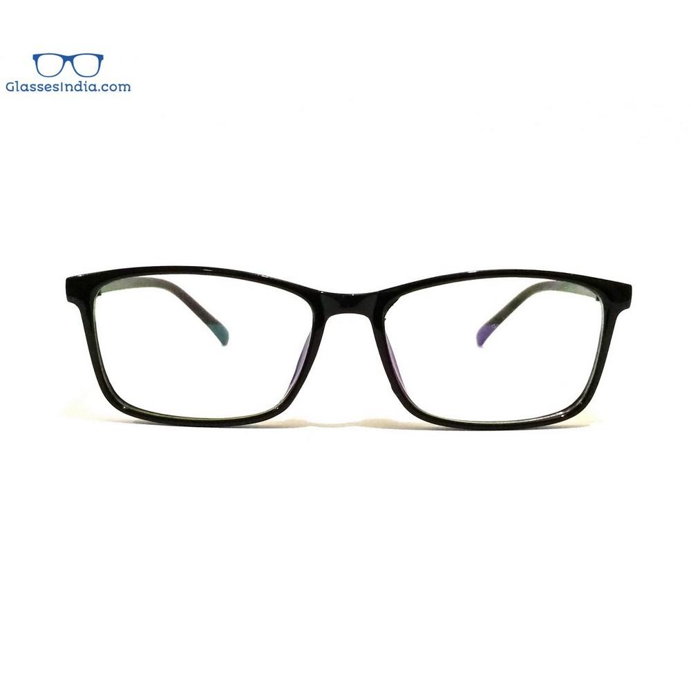 Anti Blue Light Computer Glasses - Rectangle Blue Light Blocking Eyewear for Screen Use (2392Bk) | Reduce Eye Strain for Office Work, Gaming & Digital Device Protection