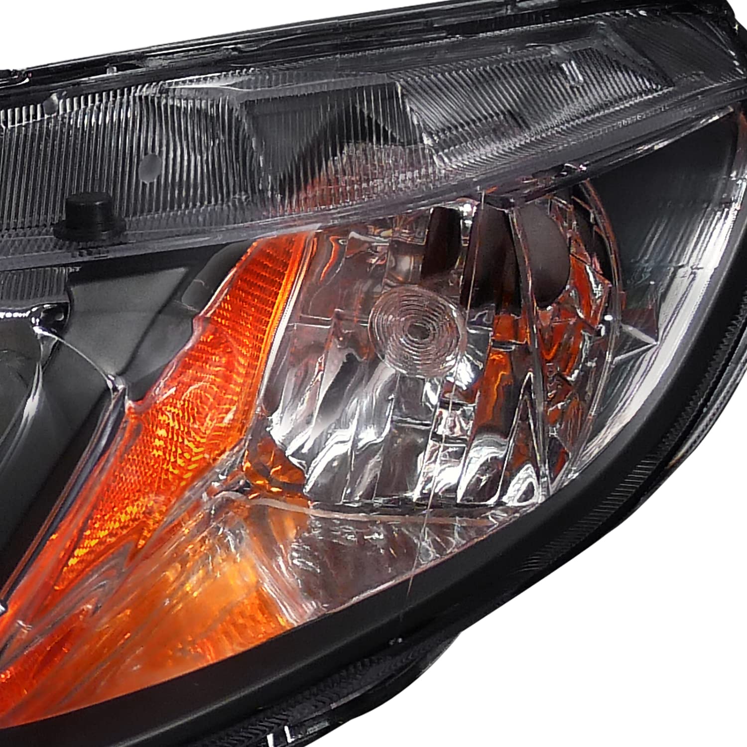 Spec-D Tuning Black Headlights for 2006-2011 Honda Civic 4-Door Sedan - Left & Right Pair Headlight Assembly - Upgrade Your Ride with Stylish Nighttime Visibility