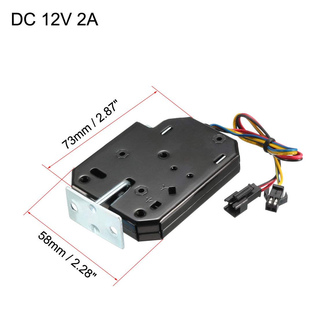 12V 2A Electromagnetic Solenoid Lock - DC Electric Magnetic Cabinet Door Lock for Security, Access Control & Home/Office Use