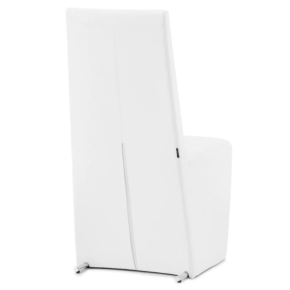 Zuri Furniture Boston High Back Modern Dining Chair - White | Elegant & Comfortable Dining Room Seating for Home, Restaurant & Office