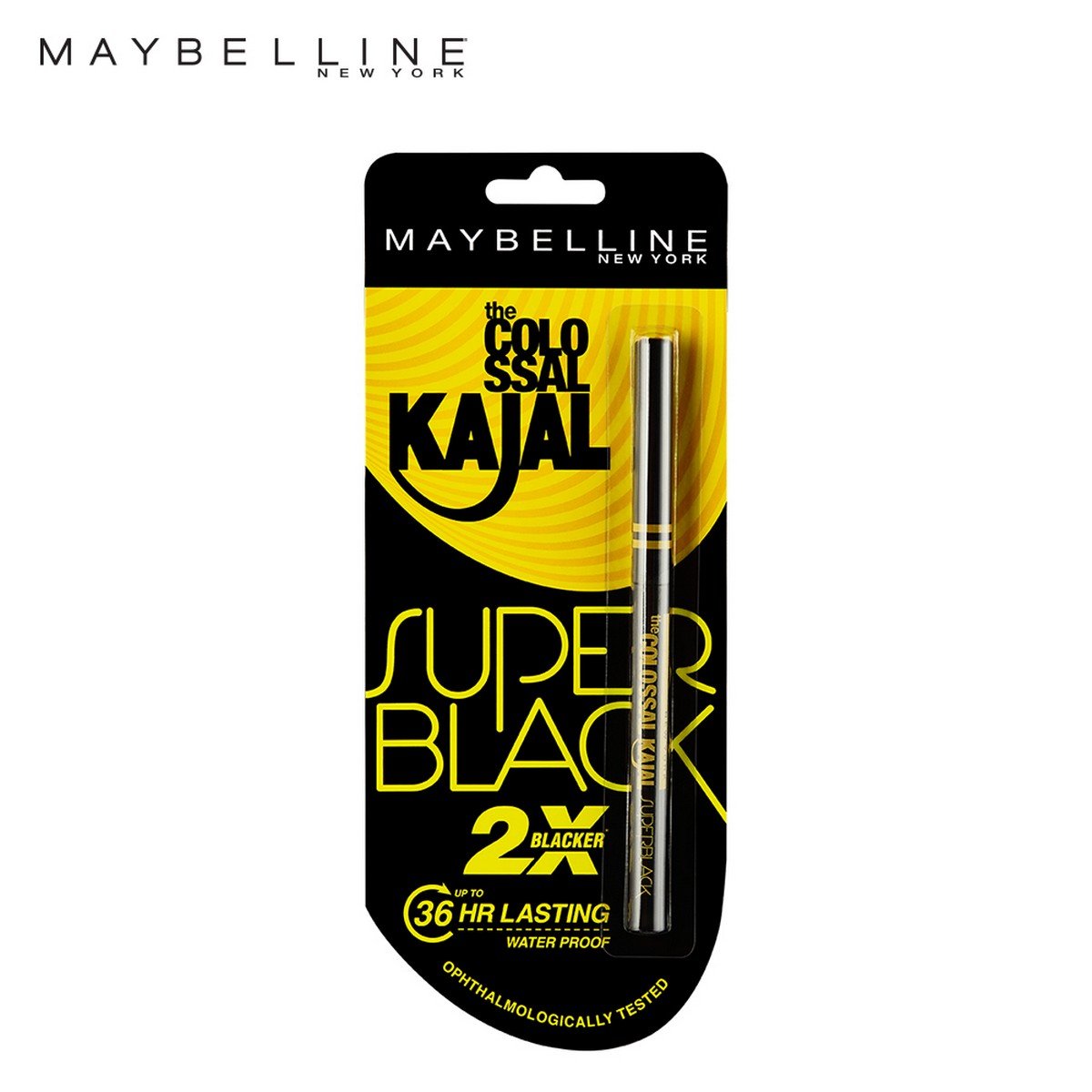 Maybelline New York Lash Sensational Waterproof Mascara & Colossal Kajal Eyeliner Set - Black (10g) & Super Black (0.35g) | Volumizing, Smudge-Proof Makeup Combo for Dramatic Eyes | Perfect for Day to Night Looks, Parties & Special Occasions