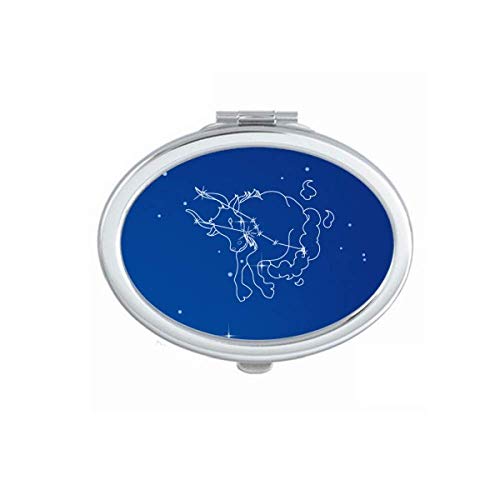 DIYthinker Taurus Constellation Pattern Mirror - Portable Folding Double-Sided Makeup Mirror for Travel, Home Vanity & Astrology Lovers