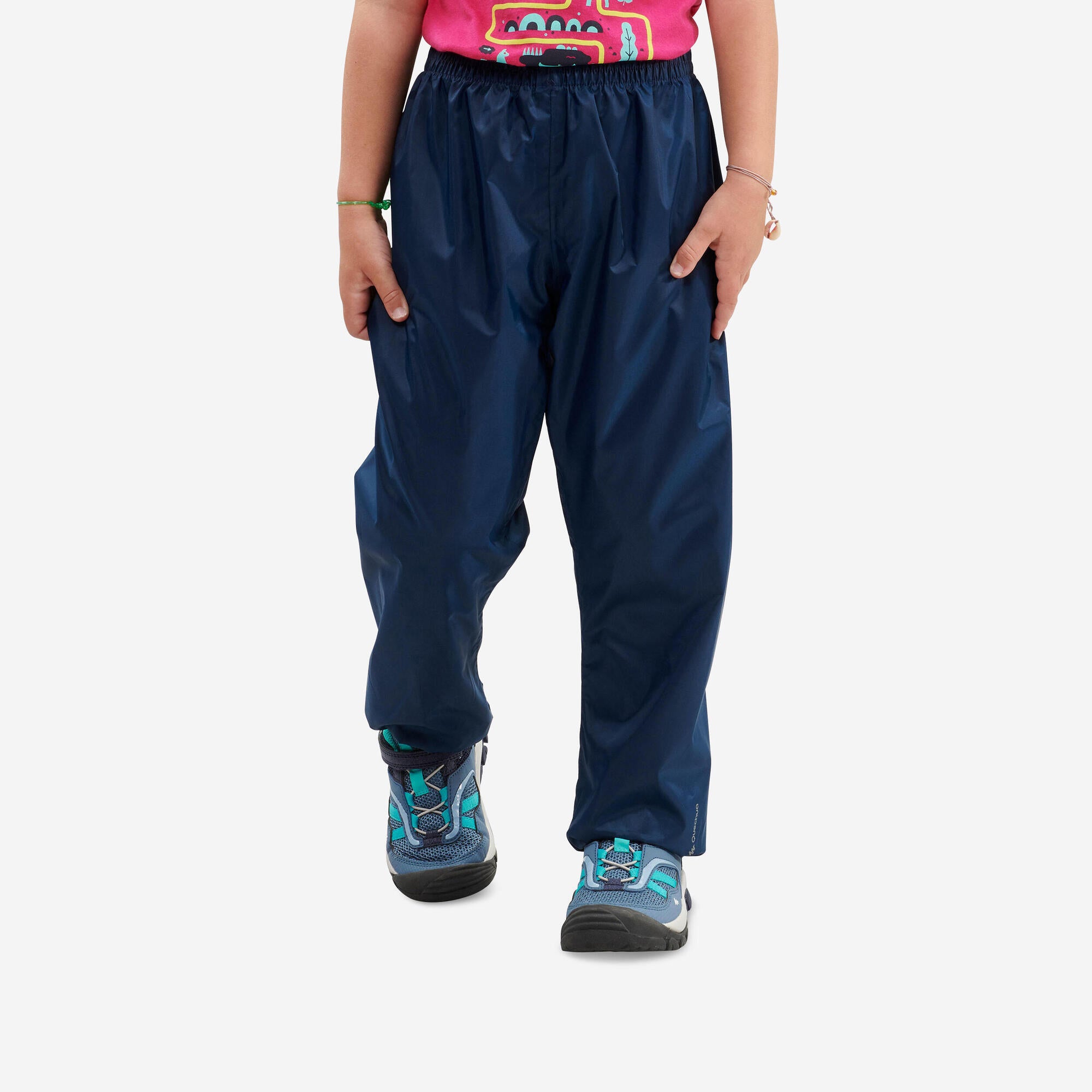 Quechua Kids' MH100 Waterproof Hiking Overpants for Boys & Girls Ages 2-6 - Outdoor Adventure, Rain Protection & Playtime Comfort