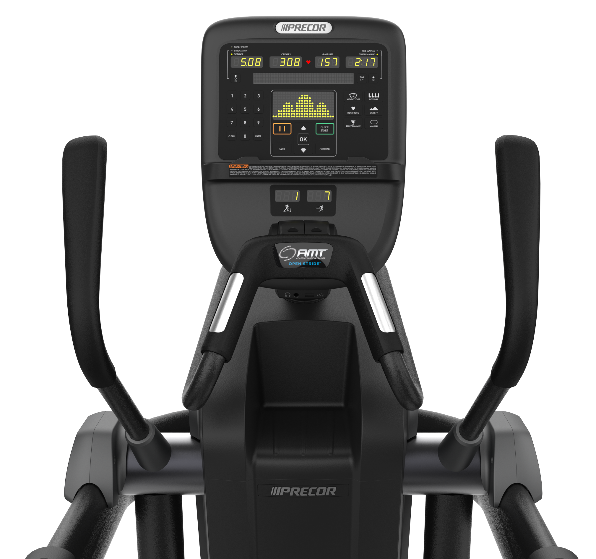 Precor AMT835 Adaptive Motion Trainer - Premium Cardio Workout Machine for Home & Gym - Perfect for Running, Walking & Low-Impact Exercise
