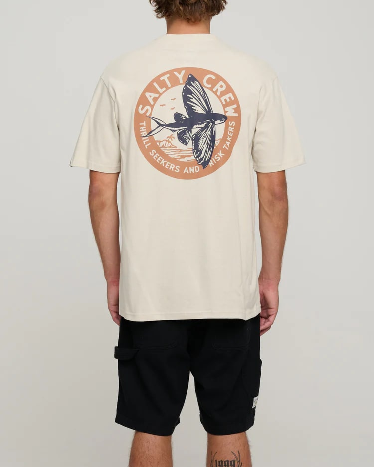 Salty Crew Fly By Standard Tee - Men's Comfortable Cotton T-Shirt for Surfing, Beach & Casual Wear | Perfect for Outdoor Activities & Everyday Style