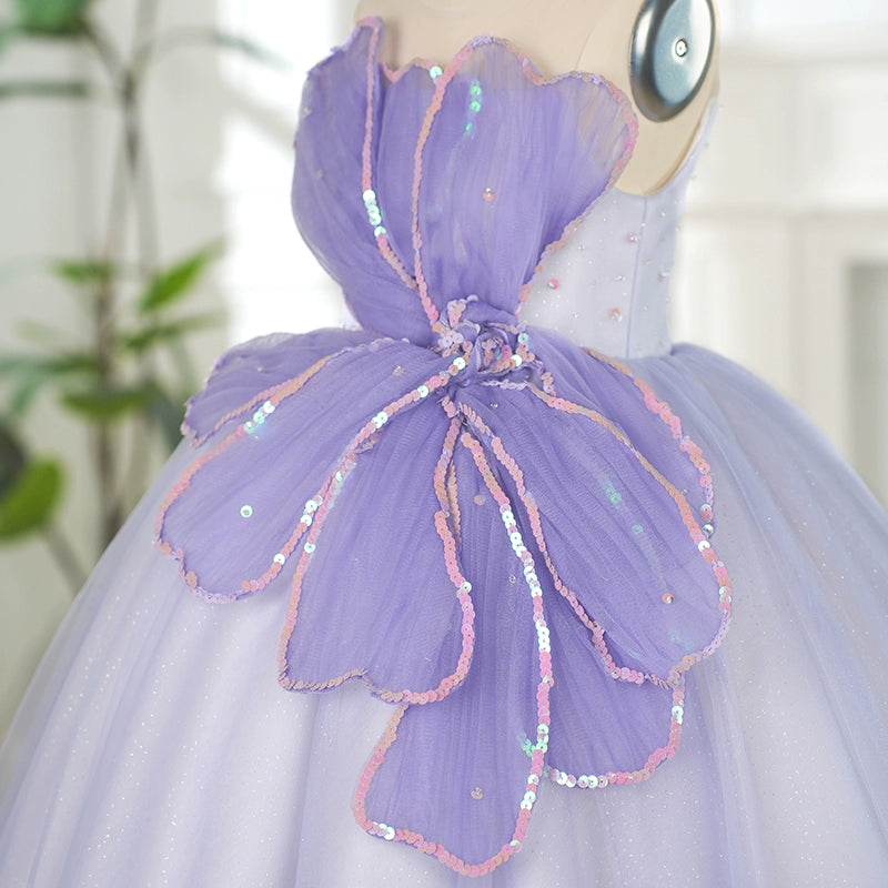 Purple Pageant Princess Dress for Baby Girls - Elegant Prom Gown for Special Occasions | Perfect for Weddings, Birthday Parties & Photo Shoots