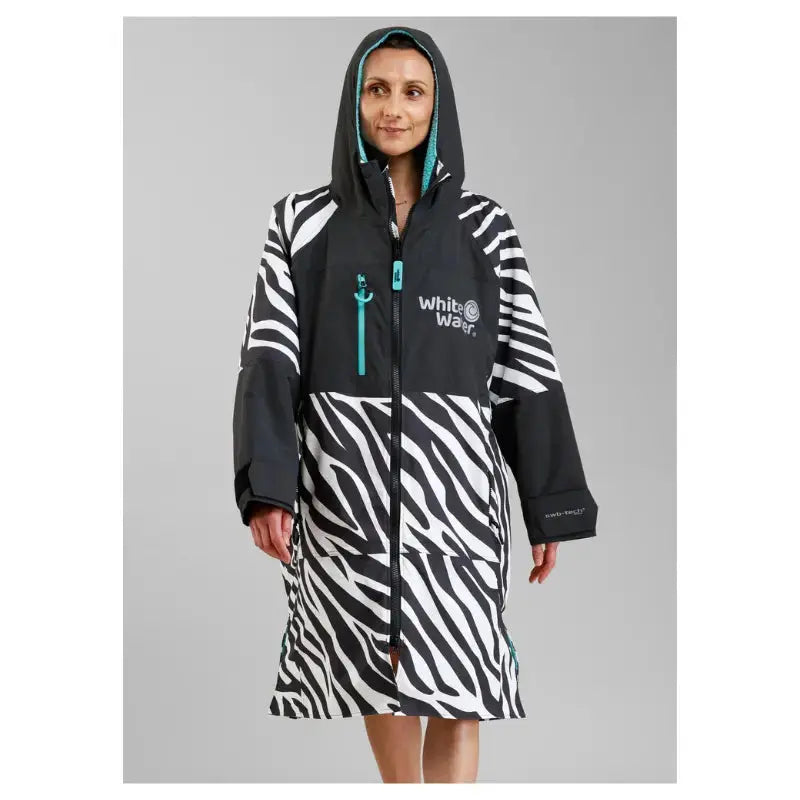 Unisex Zebra Print Swim Robe for Adults - Quick Dry Beach Cover Up for Pool, Beach & Spa | Perfect for Swimming, Lounging & Water Activities