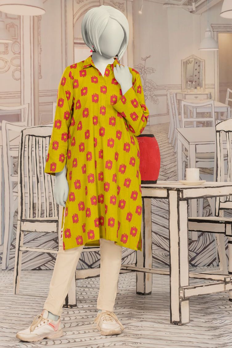 Stylish Cambric Green Kurti by J. Junaid Jamshed - Perfect for Casual Wear, Office Outfits & Festive Occasions