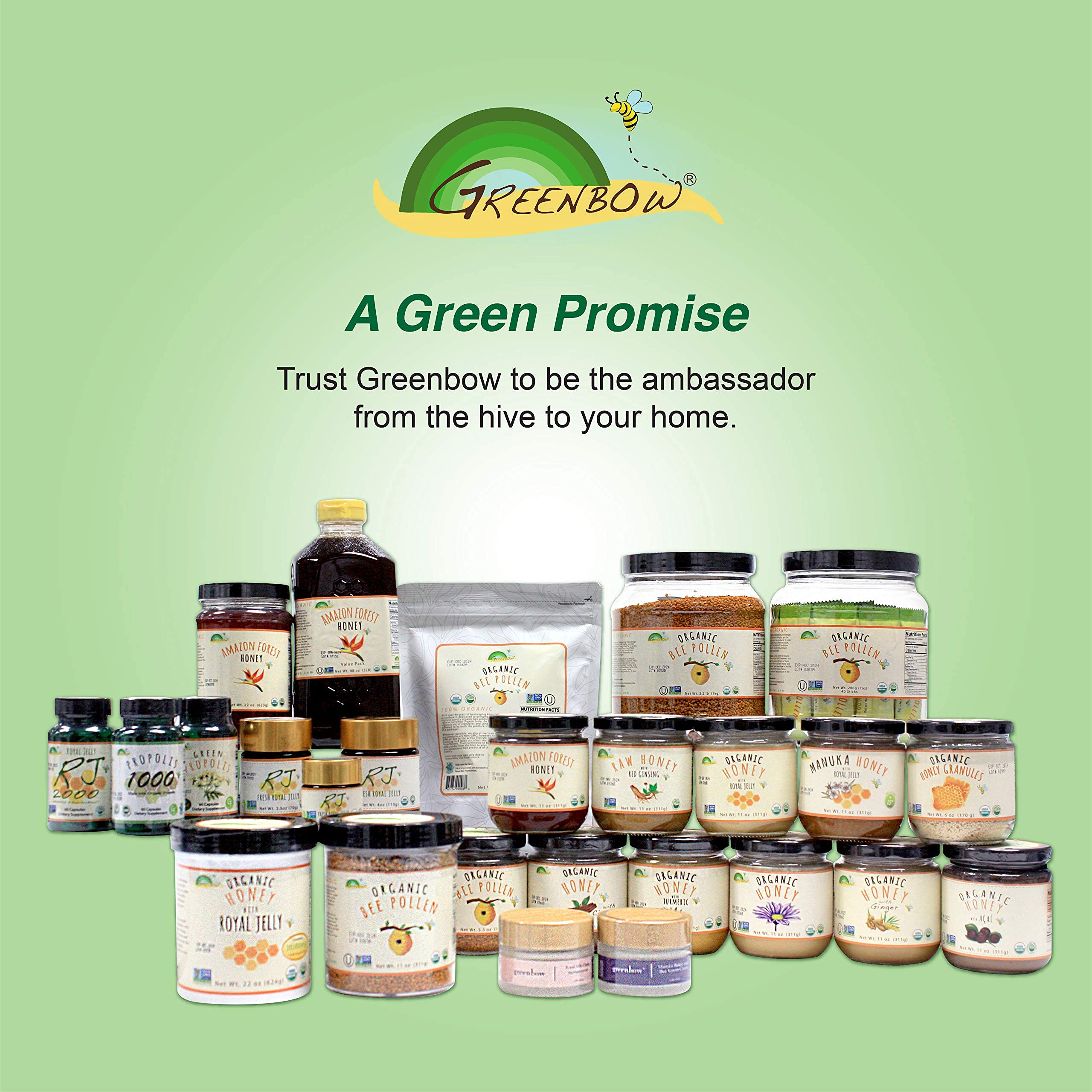 Organic Fresh Royal Jelly by Greenbow - 100% USDA Certified, Non-GMO, Halal, Pure & Gluten Free Superfood (226g) - Boost Immunity & Energy for Daily Wellness & Skincare