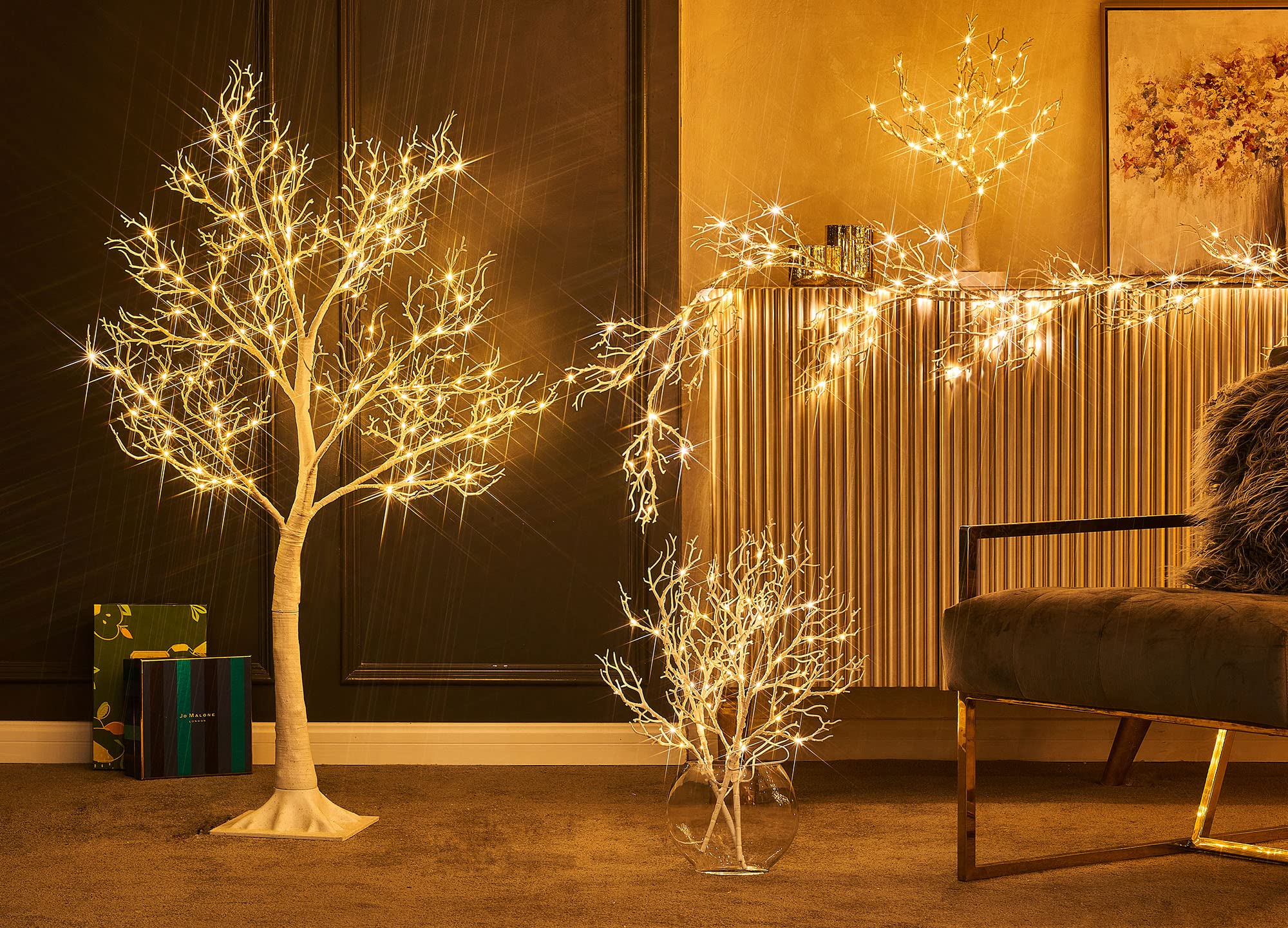 LITBLOOM 4FT White LED Fairy Light Tree with 150 Warm Lights - Indoor/Outdoor Christmas Decor for Home, Living Room, Bedroom, Office & Party Decorations | Perfect for Holidays, Weddings & Seasonal Displays