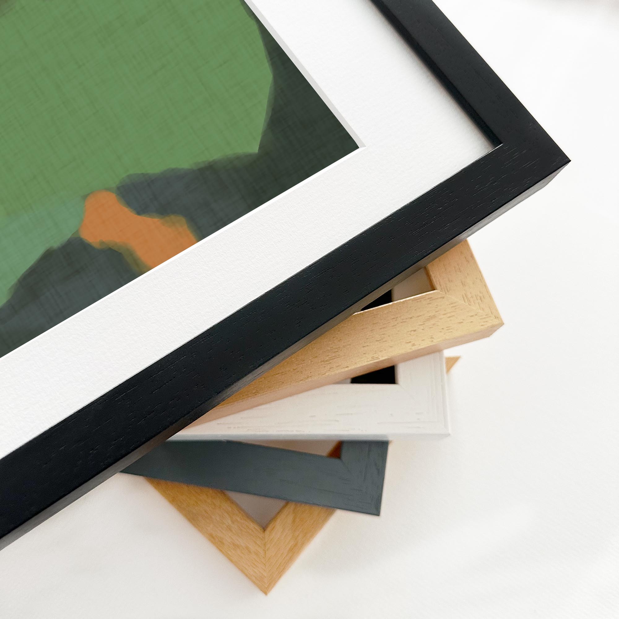 Rothko Green Framed Wall Art Print - Modern Abstract Canvas Painting for Living Room, Bedroom & Office Decor