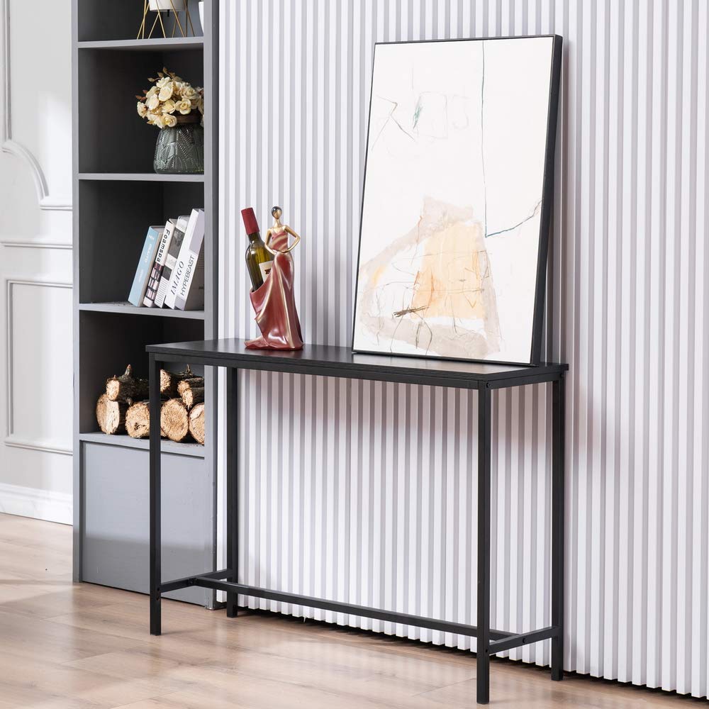 Industrial Style Oak Side Table - 41.3