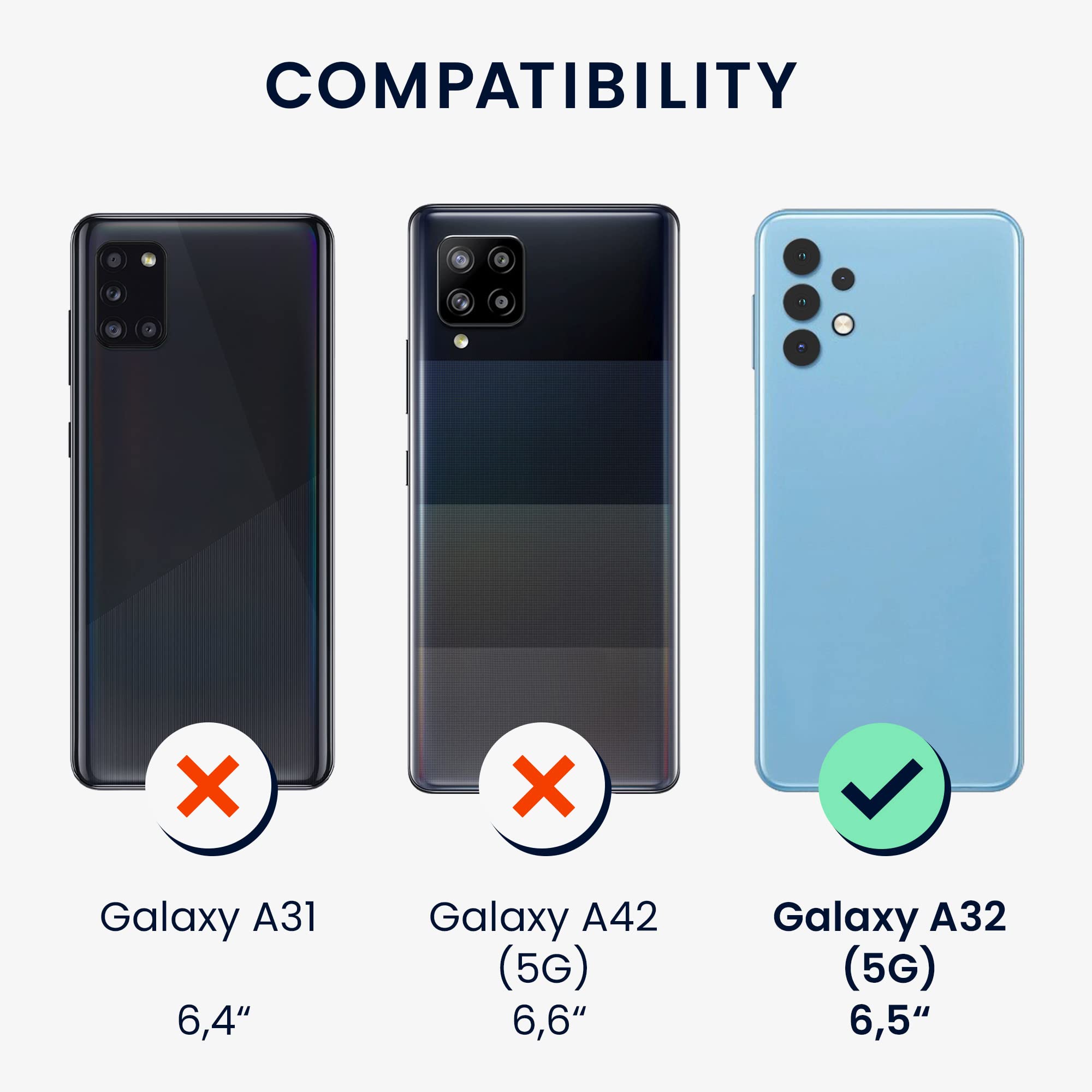 kwmobile Shockproof TPU Silicone Case for Samsung Galaxy A32 5G - Soft Protective Phone Cover with Non-Slip Grip - Blue Reef - Perfect for Everyday Use, Work & Travel Protection