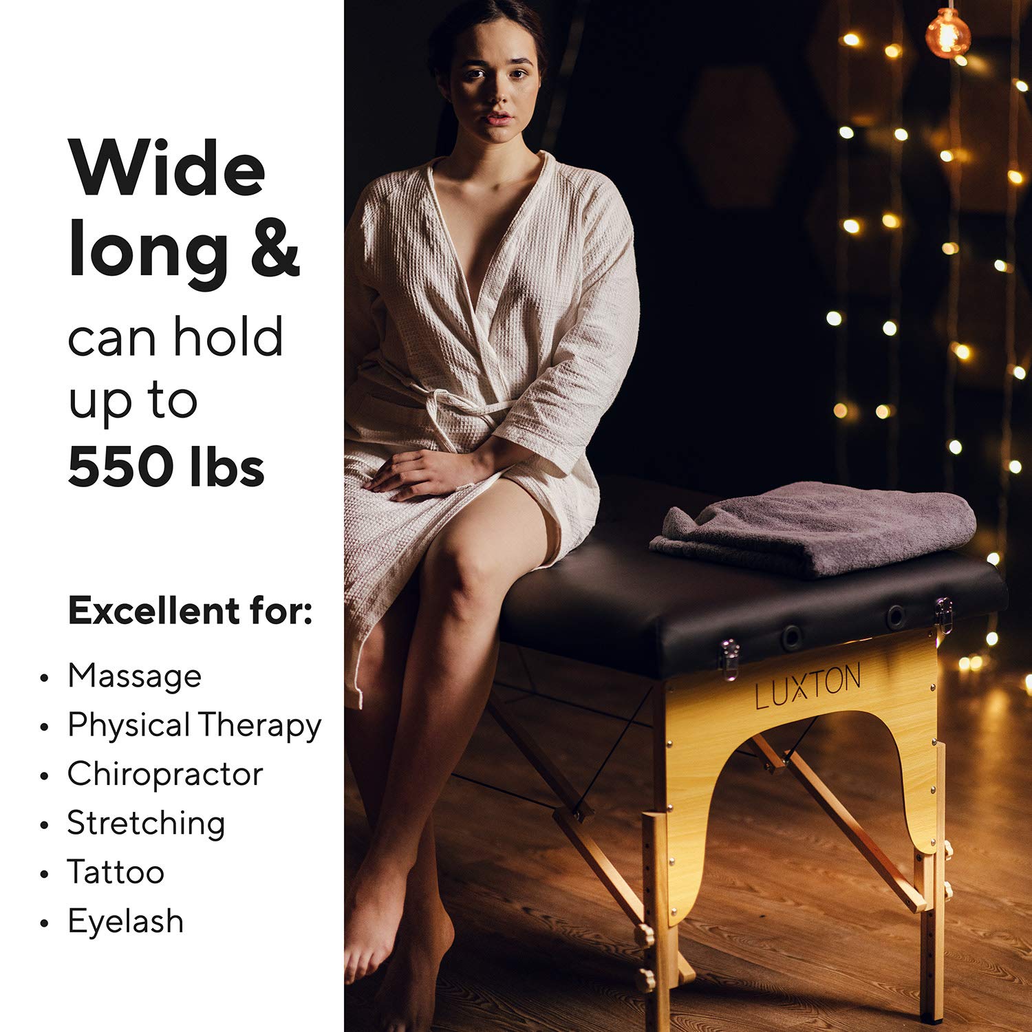 Luxton Home Portable Foldable Massage Table - 72