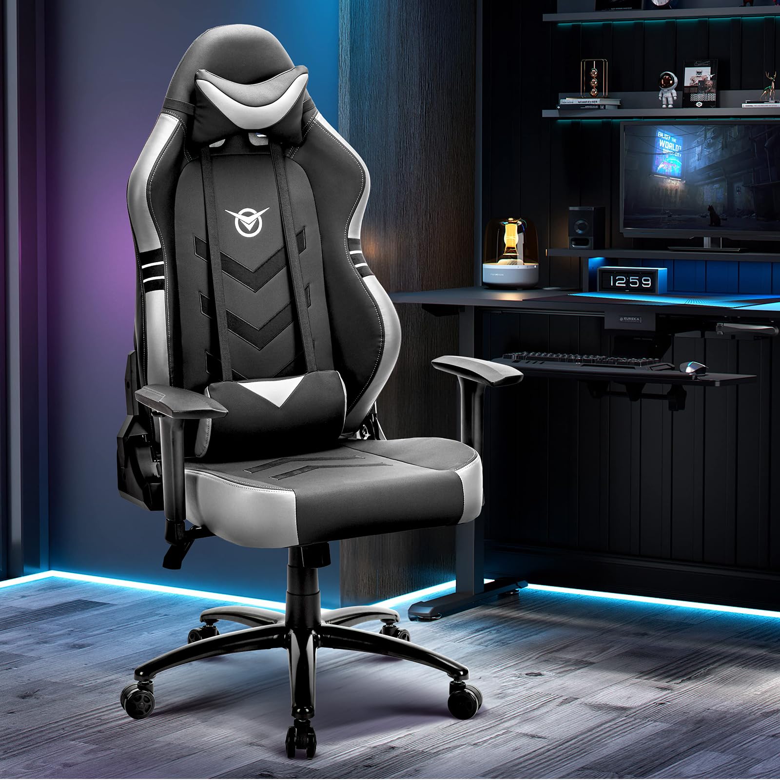 COLAMY Big and Tall Gaming Chair - Ergonomic High Back Office Chair with Wide Seat for Adults, Heavy Duty Computer Desk Chair for Gamers & Professionals - Perfect for Home Office, Gaming Setup and Workstations