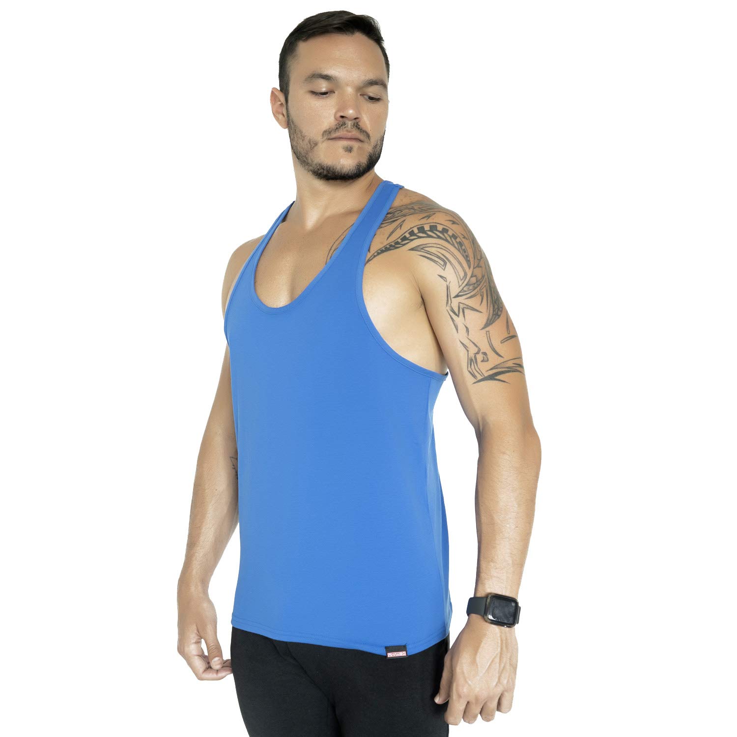 Gym Rabbit Bodybuilding Stringer Gym Singlets for Men - Weight-Training Racerback Tank Top (Blue, X-Large) - Perfect for Powerlifting, CrossFit & Muscle Training Workouts